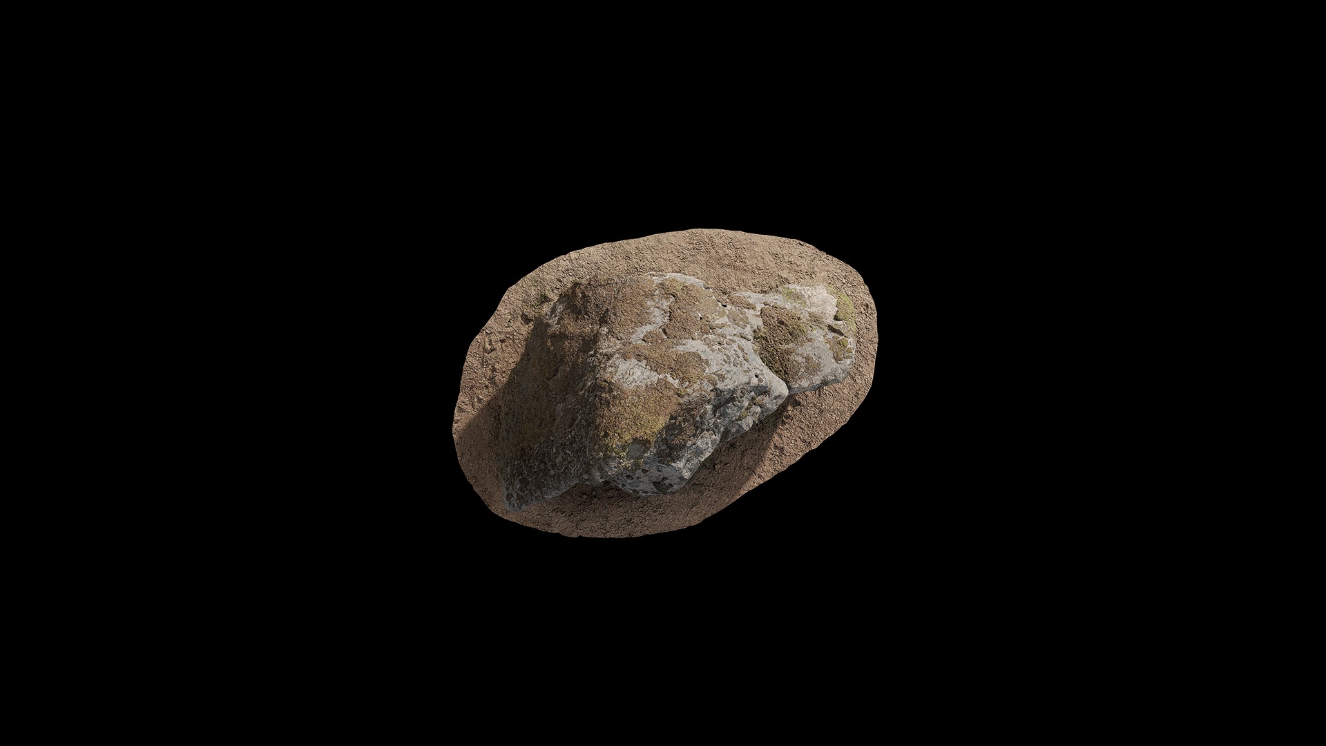 Anydrafts Mossy Rock 32 Low-poly 3D model_5