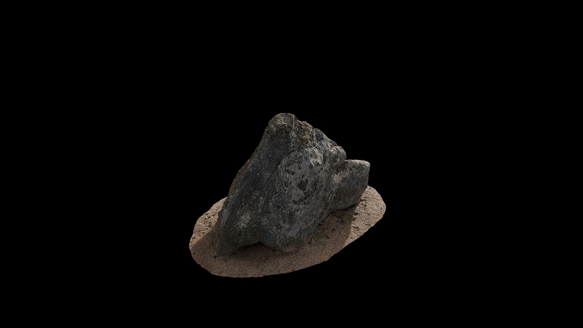 Anydrafts Mossy Rock 32 Low-poly 3D model_1