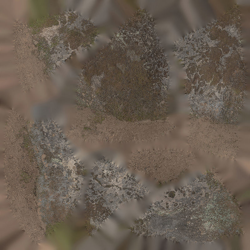 Anydrafts Mossy Rock 32 Low-poly 3D model_8