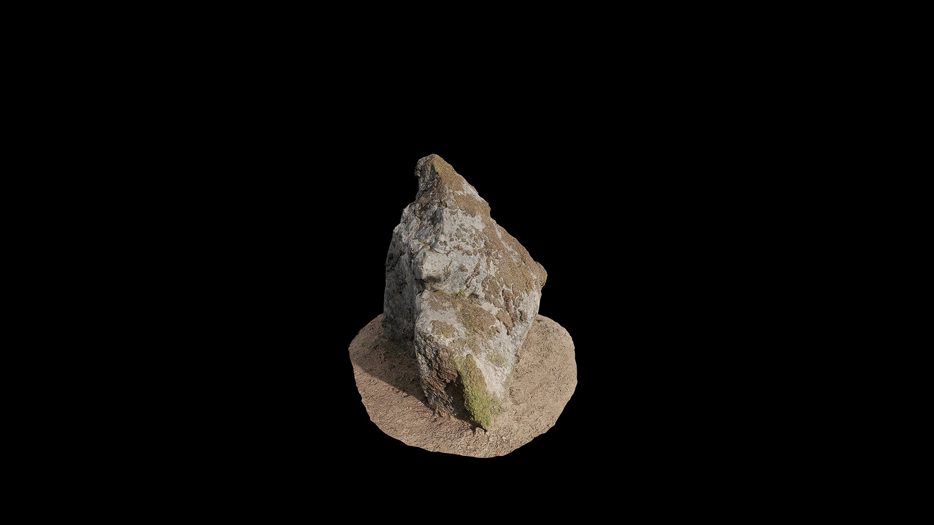 Anydrafts Mossy Rock 32 Low-poly 3D model_3