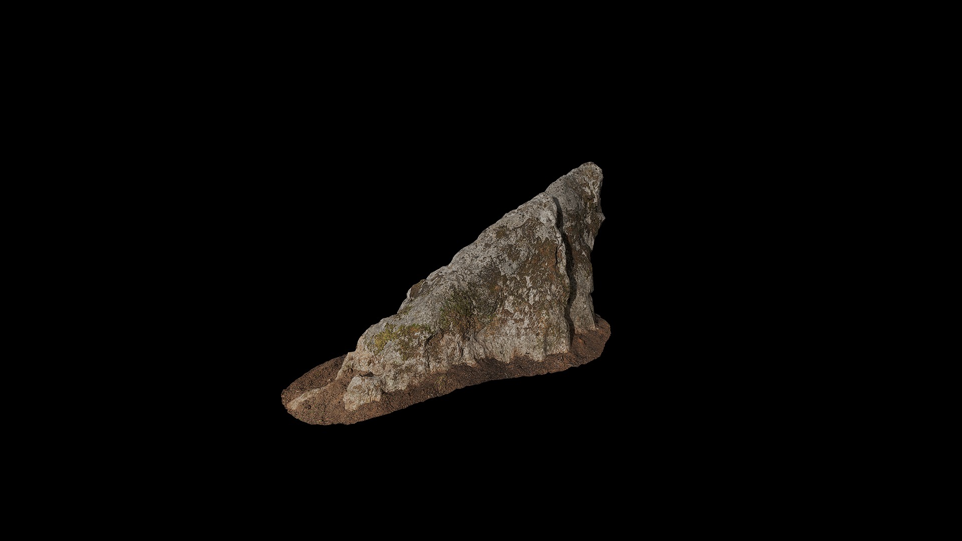 Anydrafts Mossy Rock 33 Low-poly 3D model_1