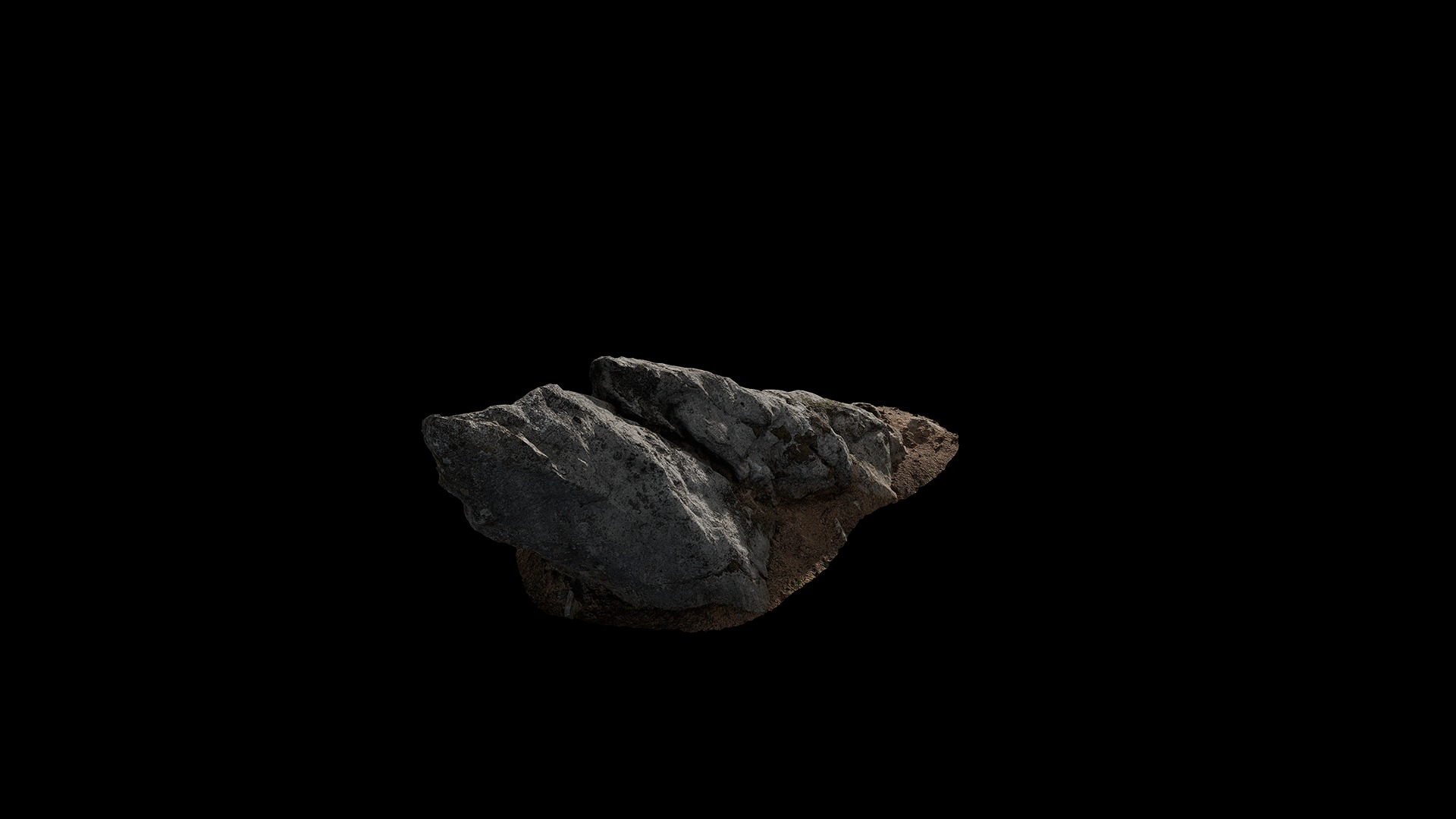 Anydrafts Mossy Rock 33 Low-poly 3D model_4