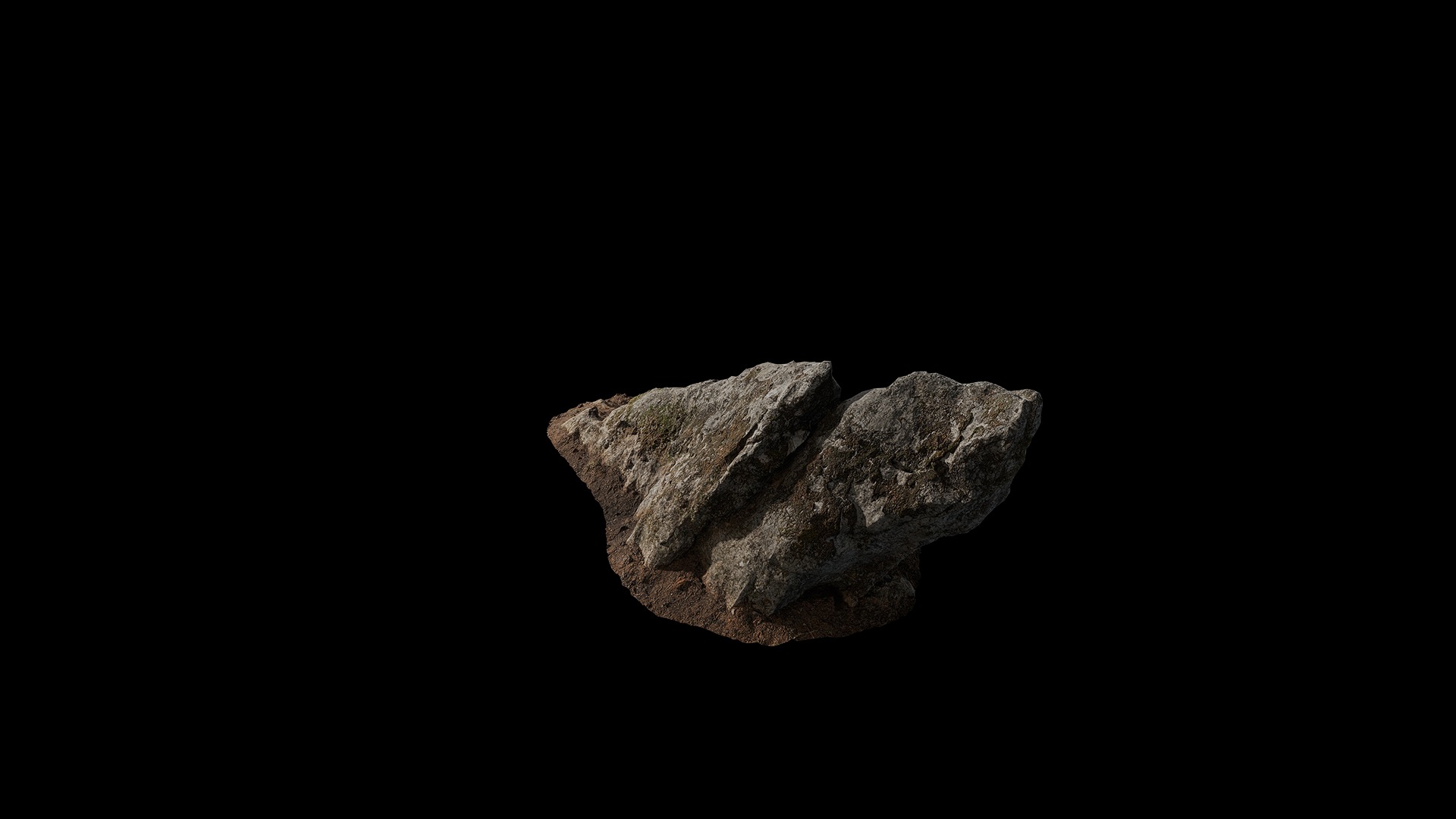 Anydrafts Mossy Rock 33 Low-poly 3D model_7