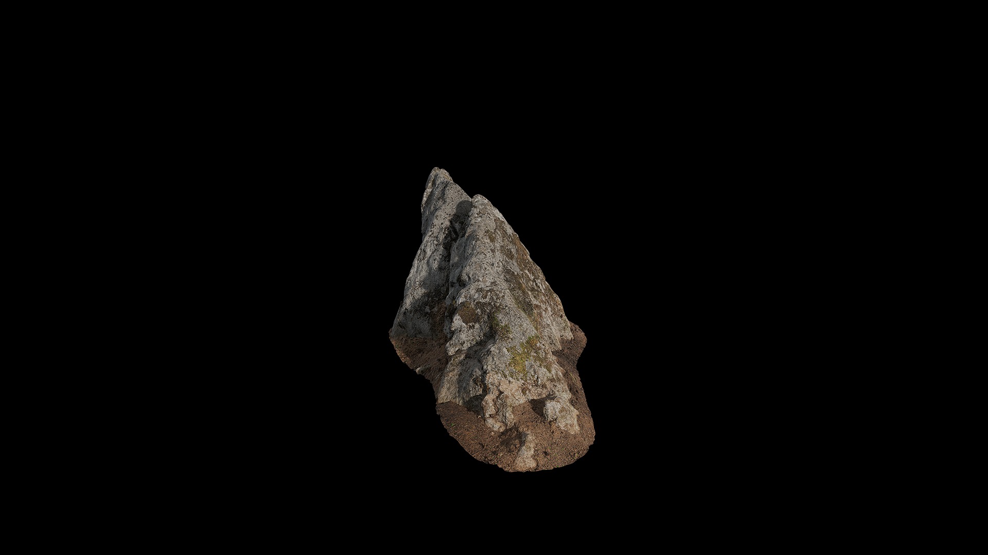 Anydrafts Mossy Rock 33 Low-poly 3D model_3