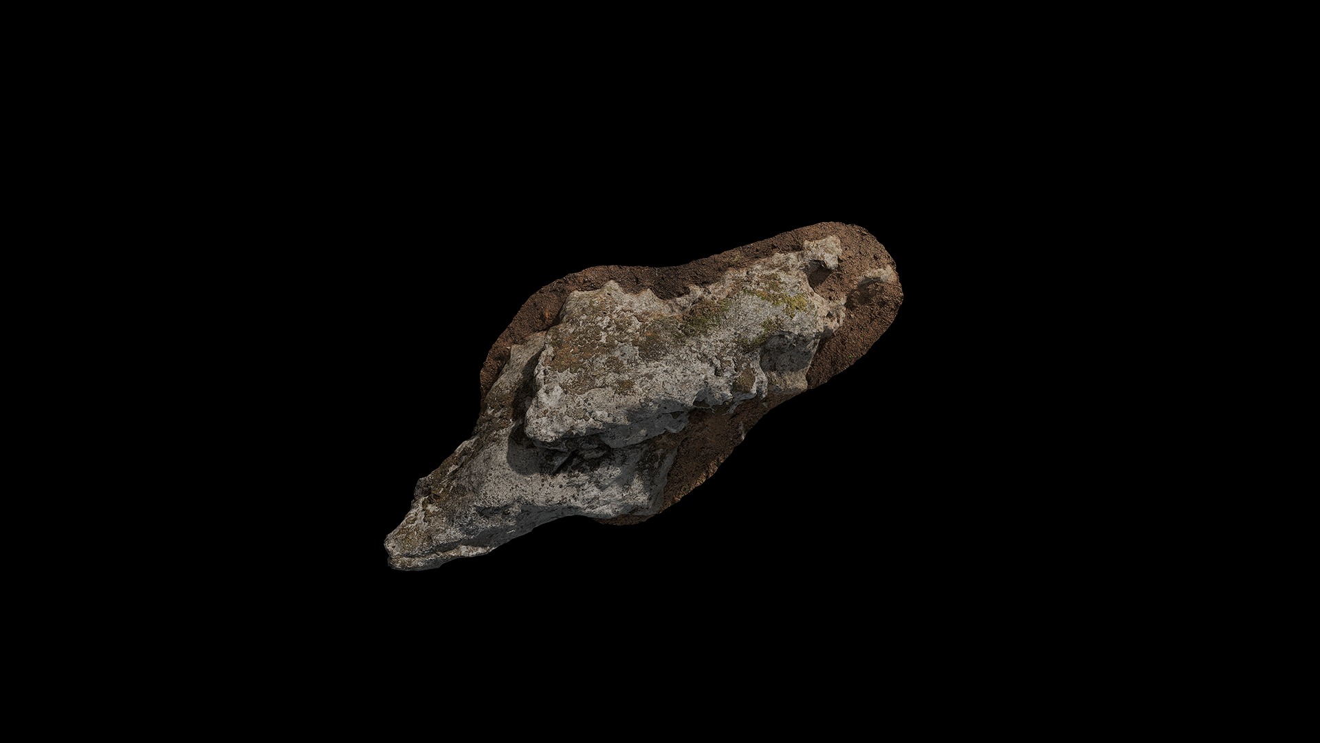 Anydrafts Mossy Rock 33 Low-poly 3D model_6