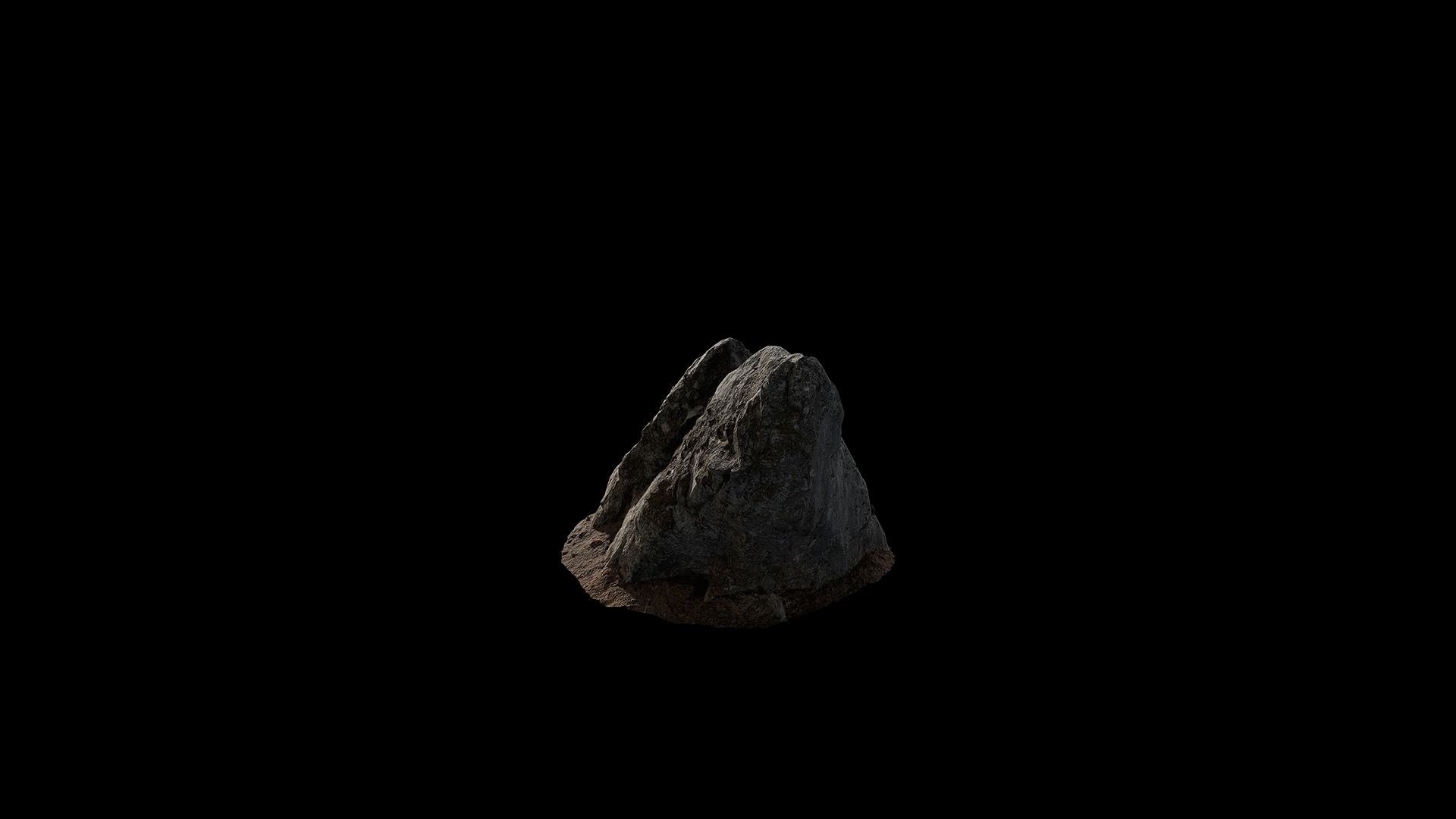 Anydrafts Mossy Rock 33 Low-poly 3D model_5