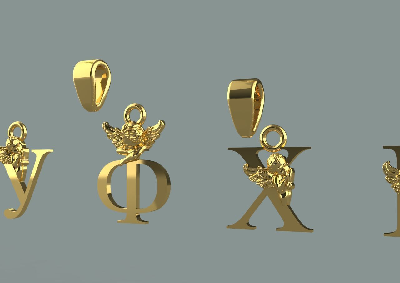 angels and the Russian alphabet 3D print model_3