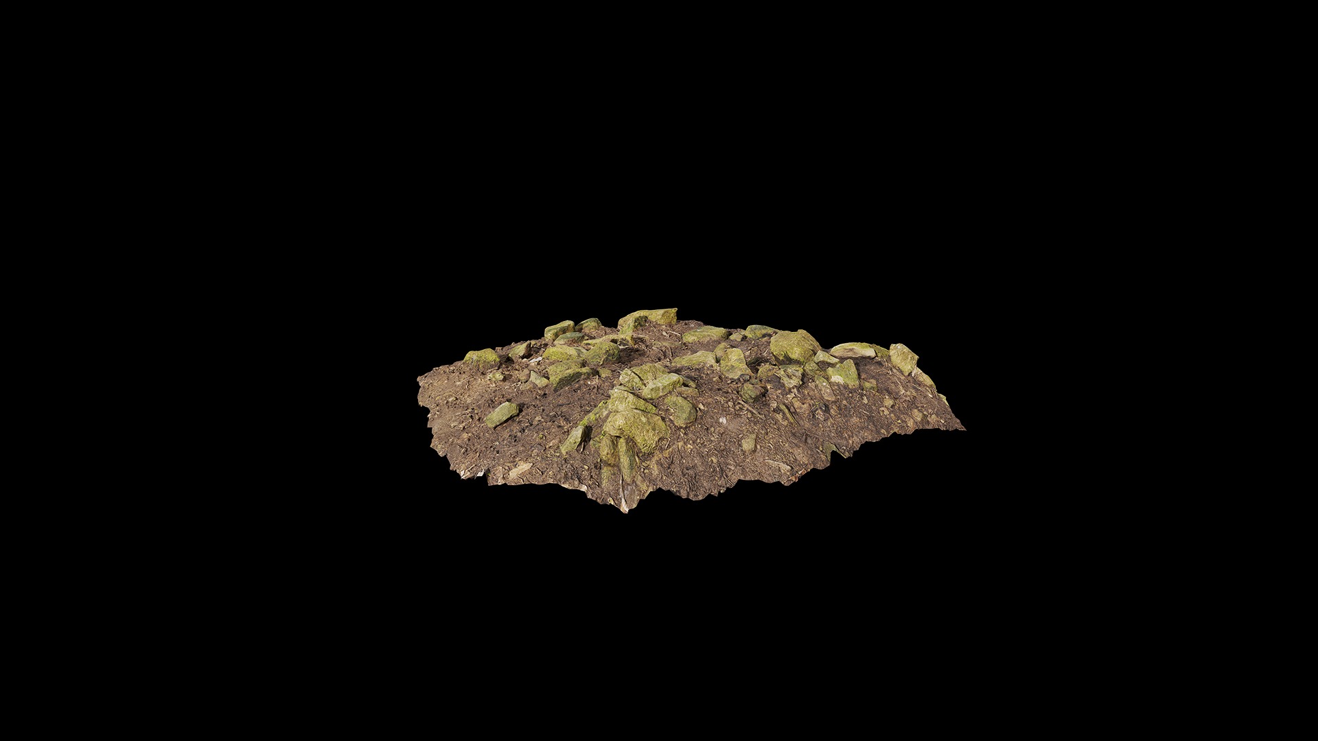 Anydrafts Mossy Rock 55 Low-poly 3D model_7
