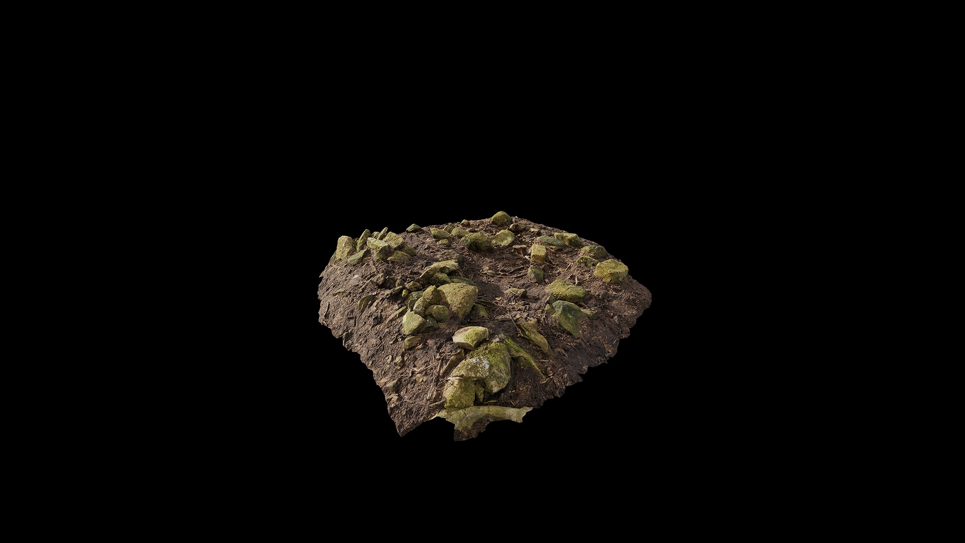 Anydrafts Mossy Rock 55 Low-poly 3D model_6