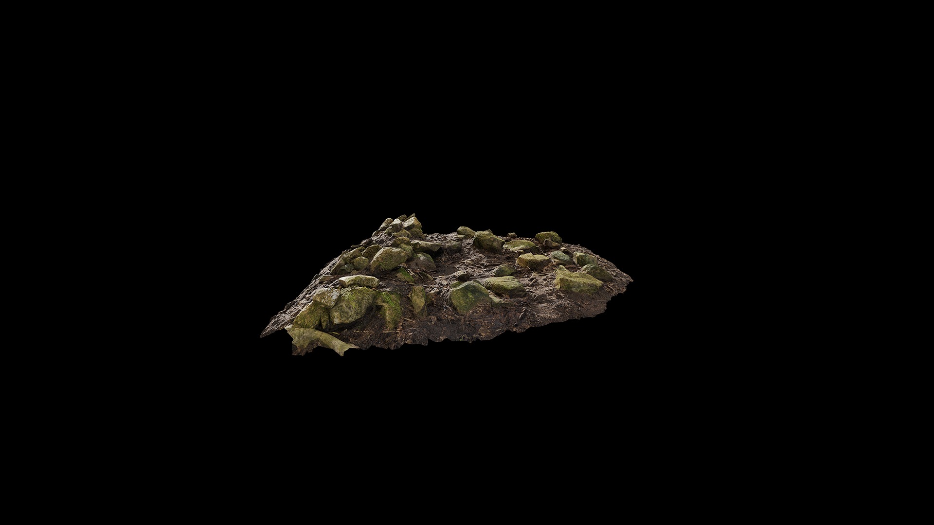 Anydrafts Mossy Rock 55 Low-poly 3D model_4