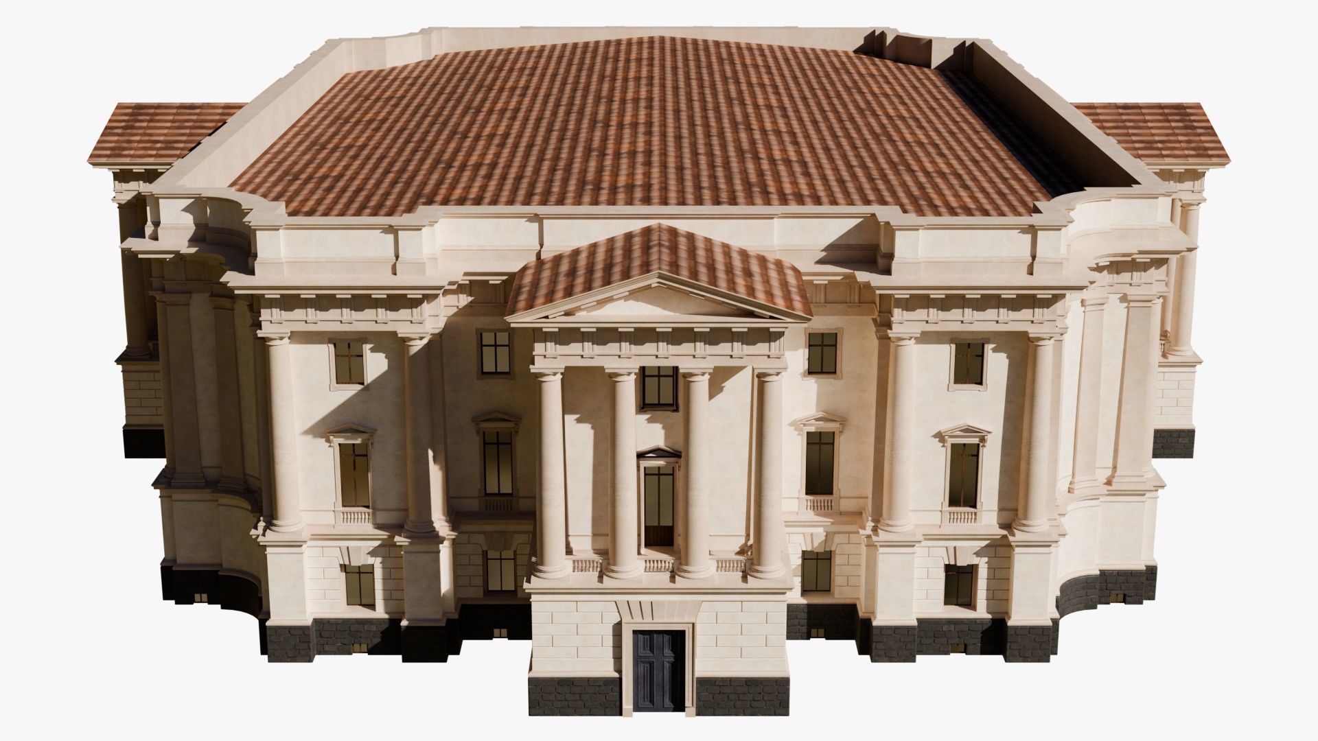 Neoclassical Palace - Government Classical Building 3D Model 3D model_1