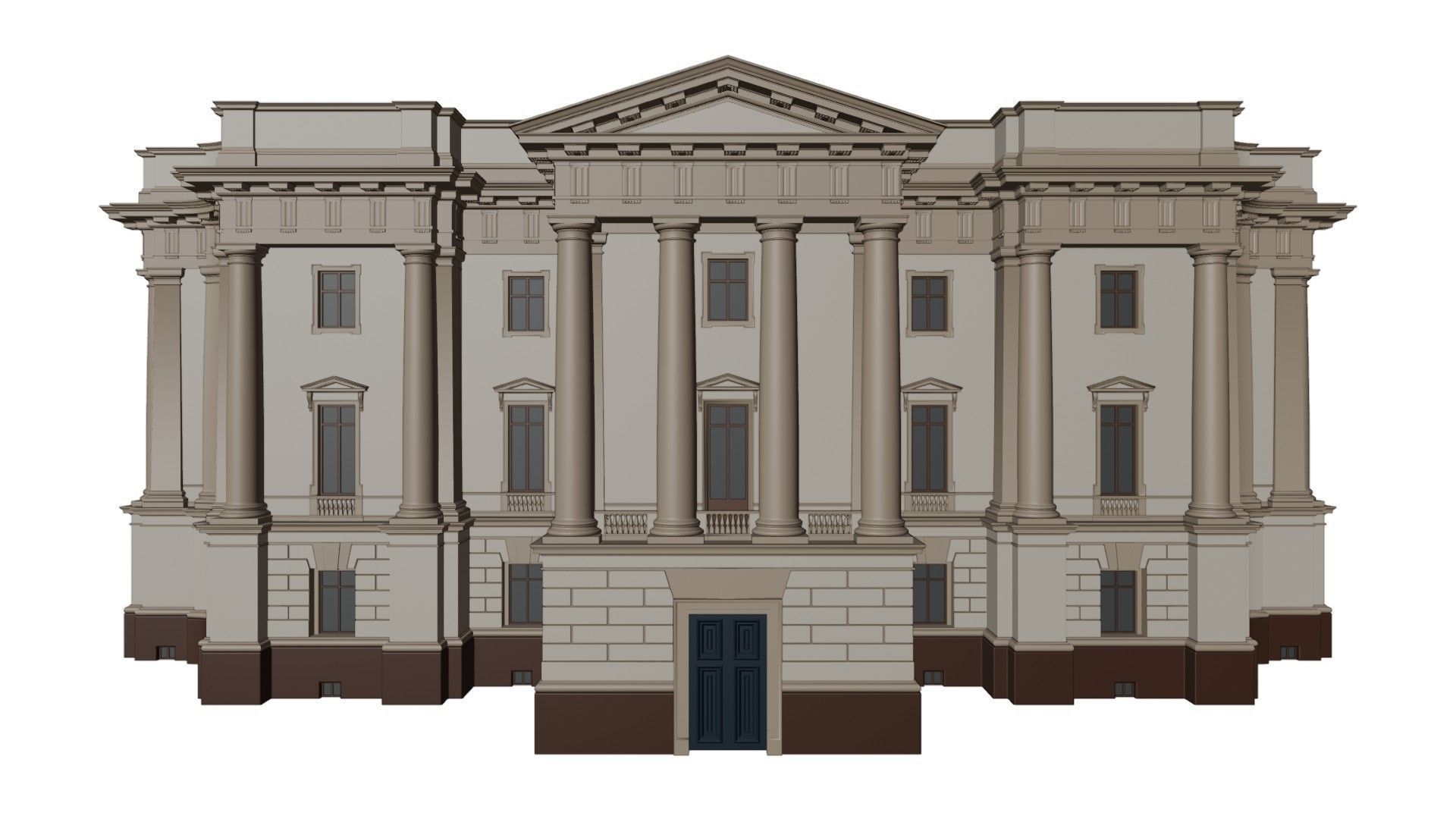 Neoclassical Palace - Government Classical Building 3D Model 3D model_4