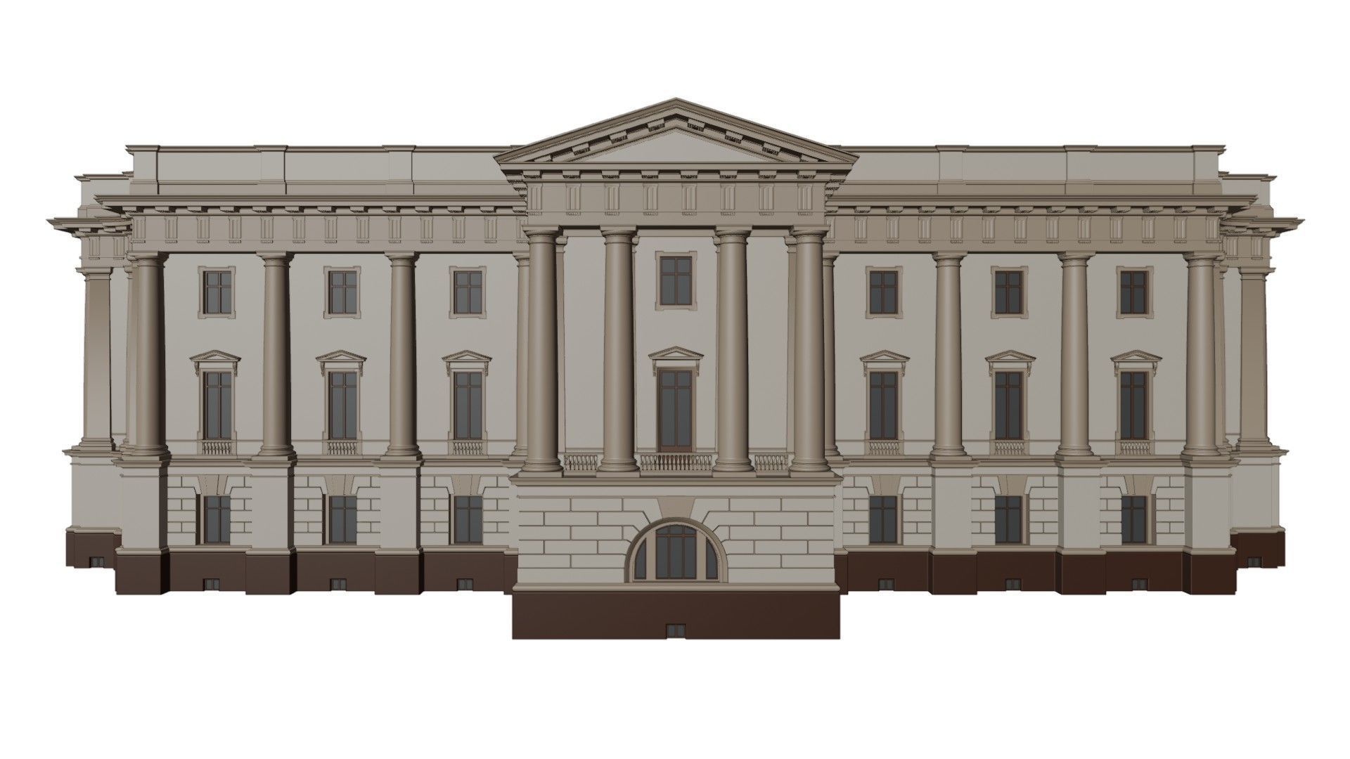 Neoclassical Palace - Government Classical Building 3D Model 3D model_5