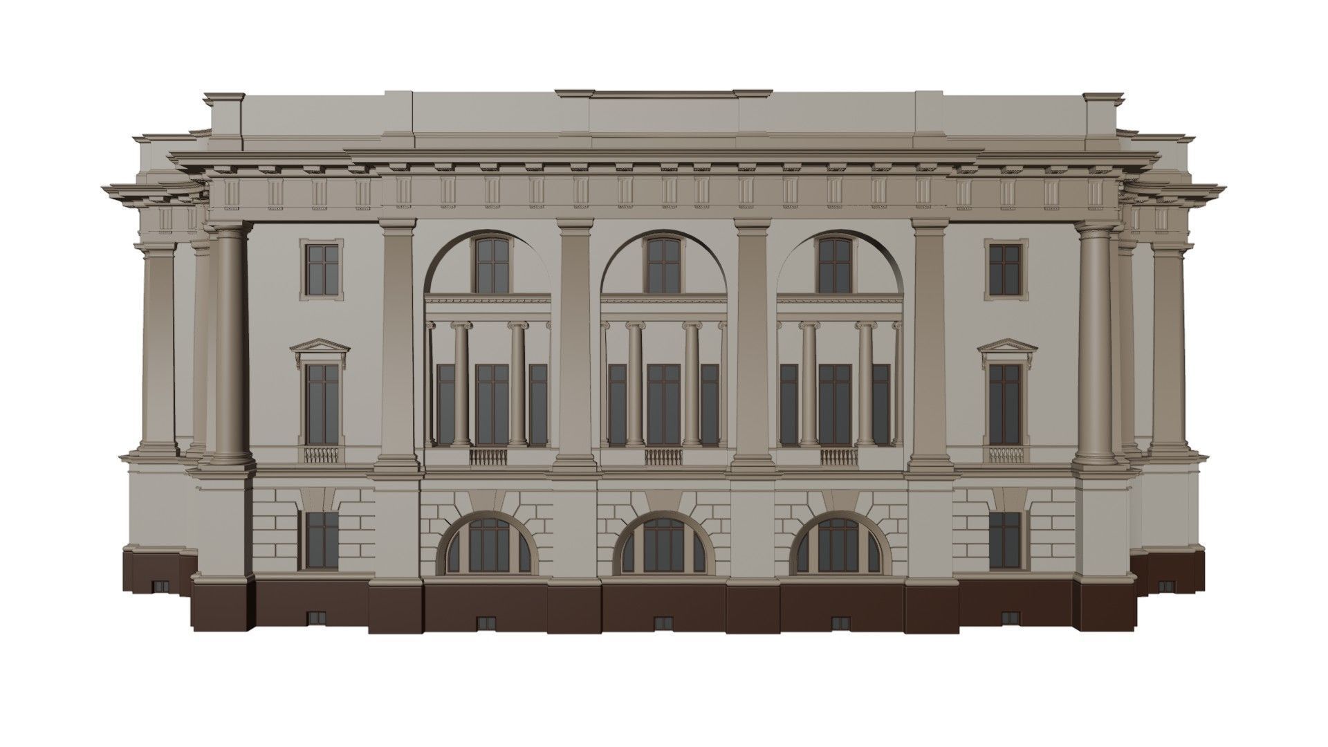Neoclassical Palace - Government Classical Building 3D Model 3D model_6