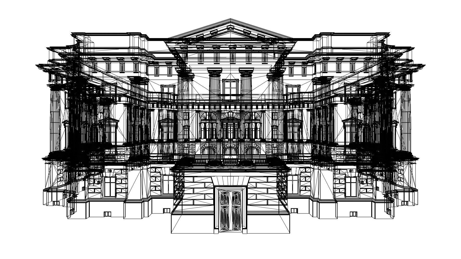 Neoclassical Palace - Government Classical Building 3D Model 3D model_7