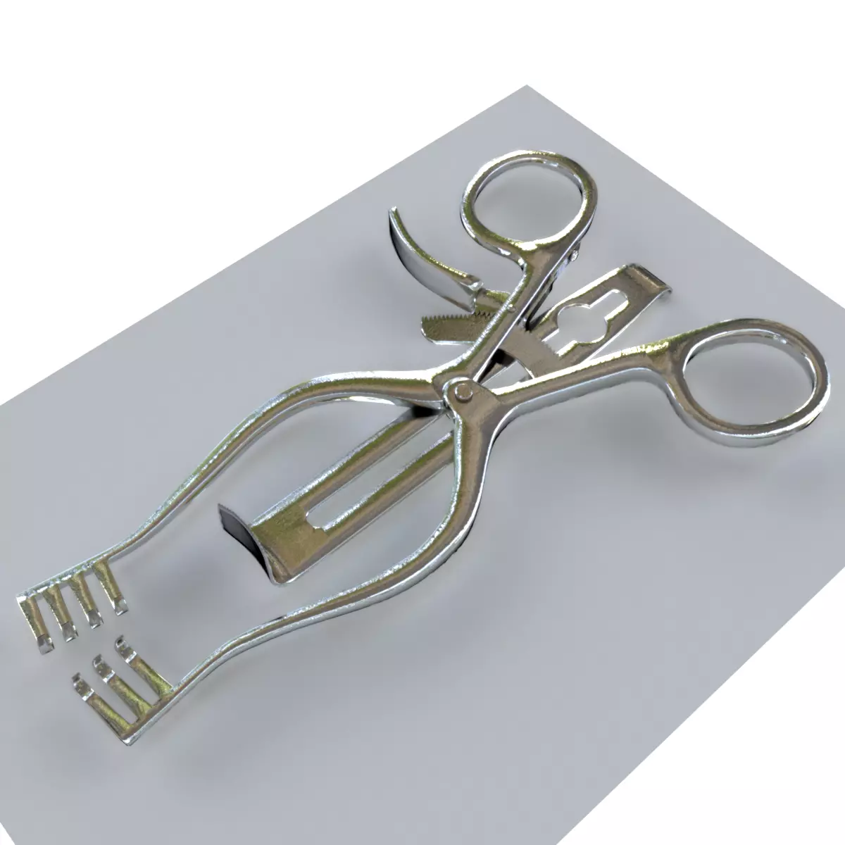 Henley Retractor surgical instrument 3D model_0