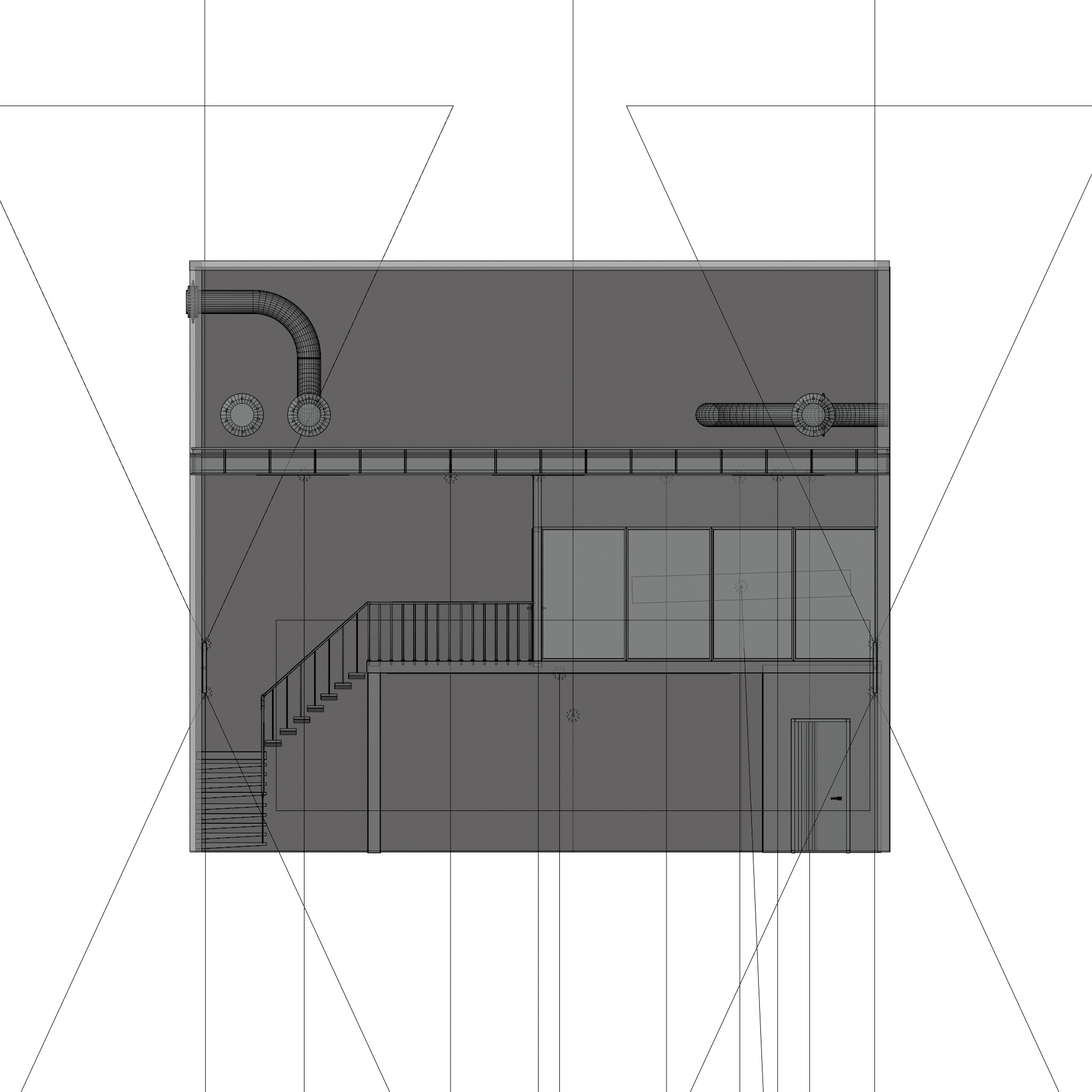 Office Warehouse car studio interior 3D model_16