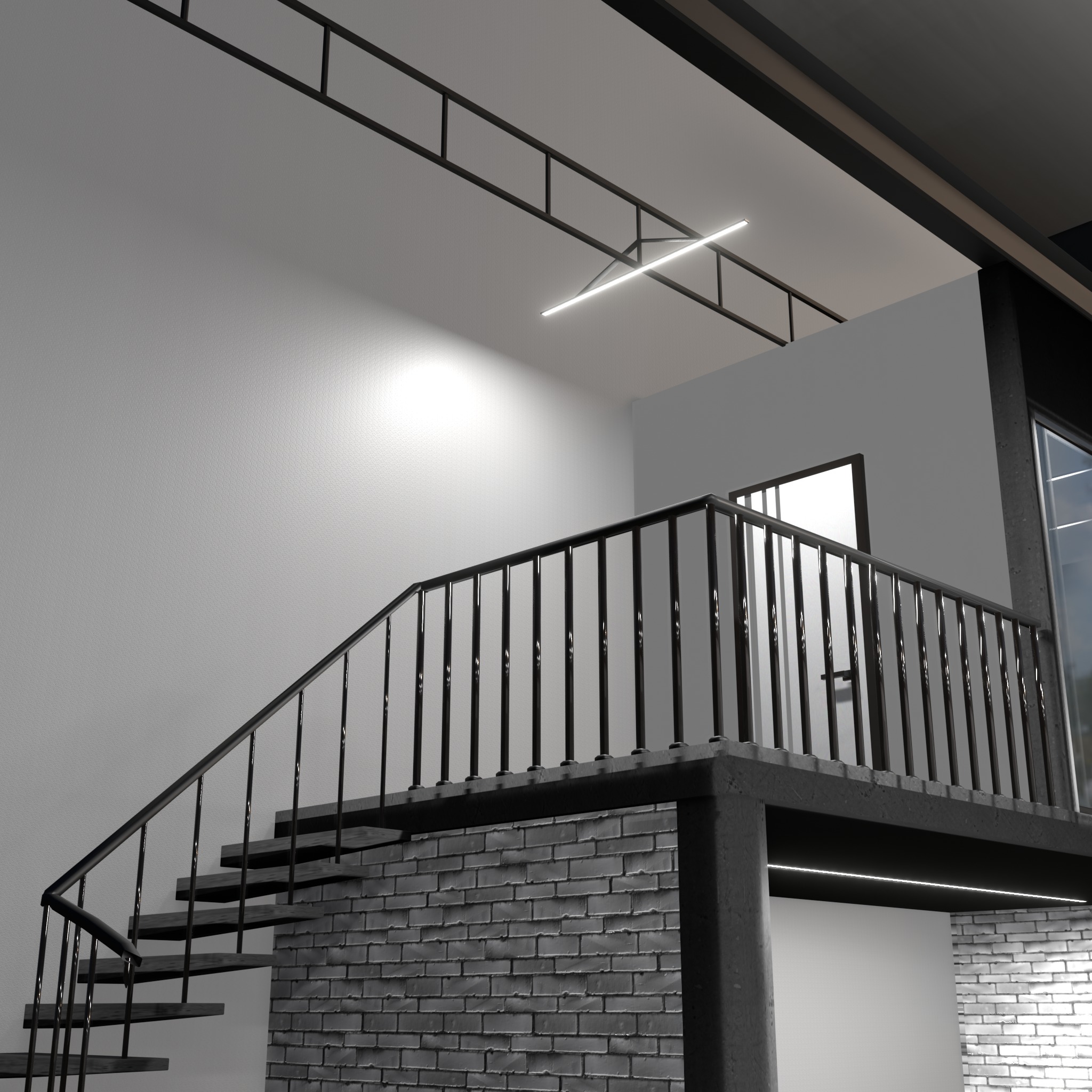 Office Warehouse car studio interior 3D model_15