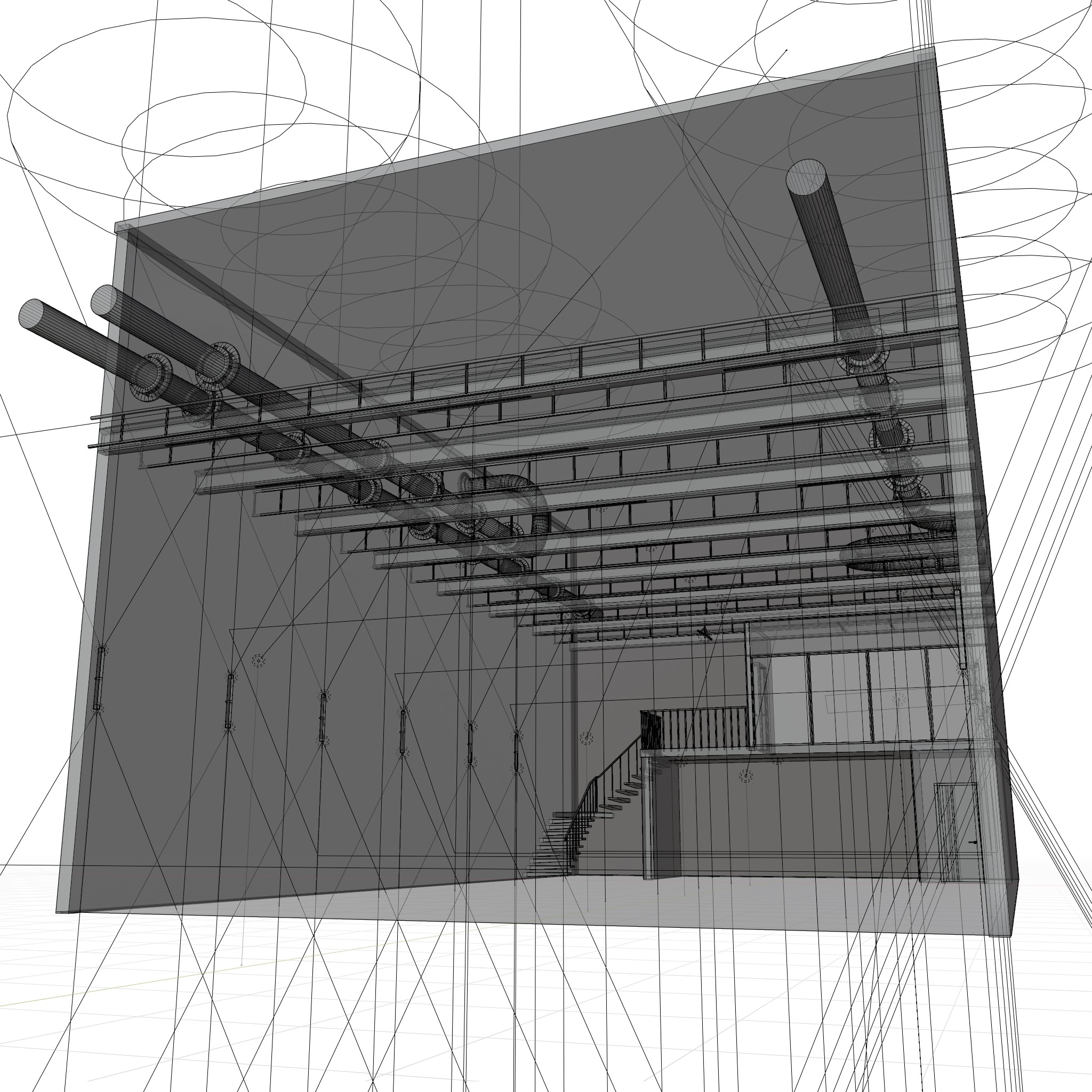 Office Warehouse car studio interior 3D model_17