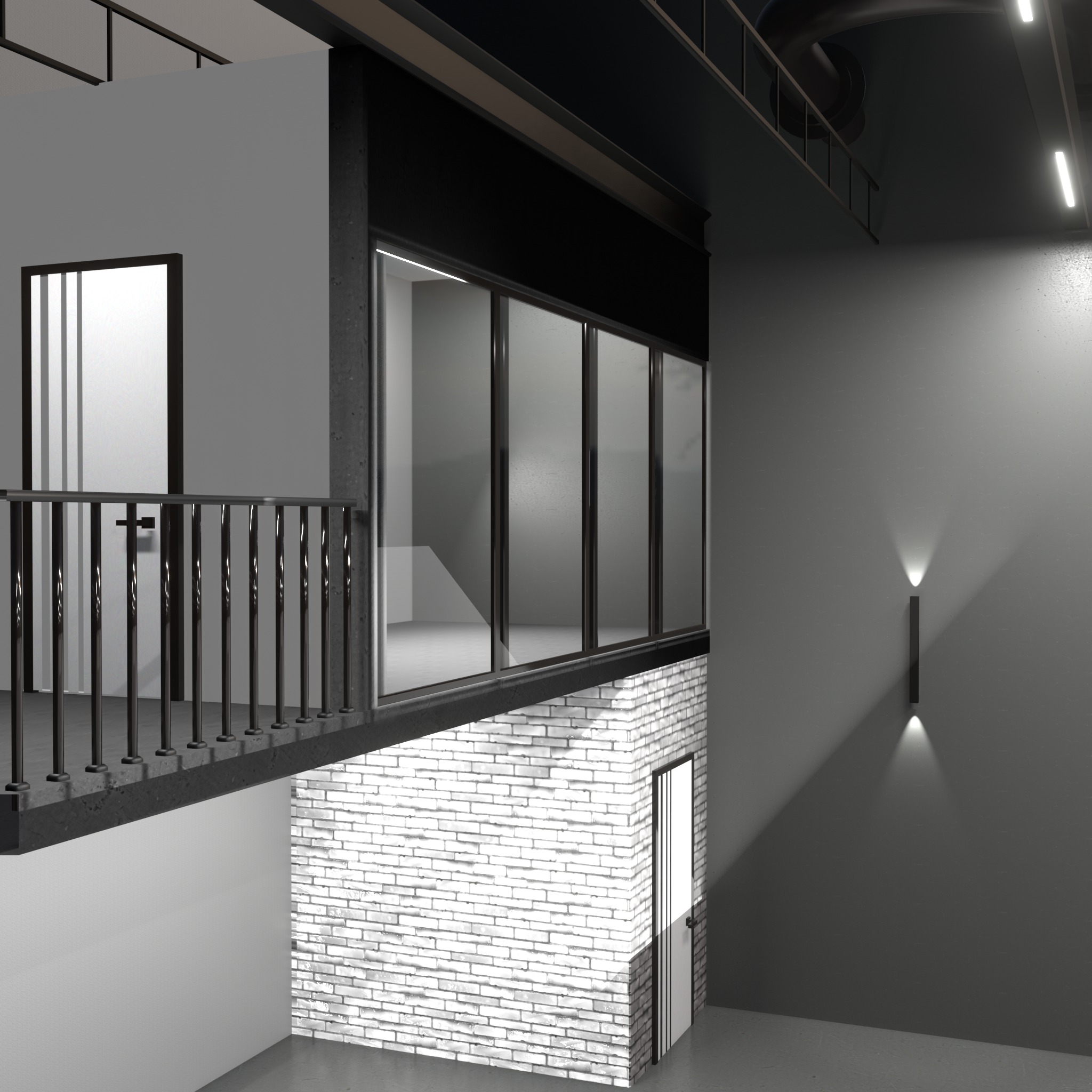 Office Warehouse car studio interior 3D model_13