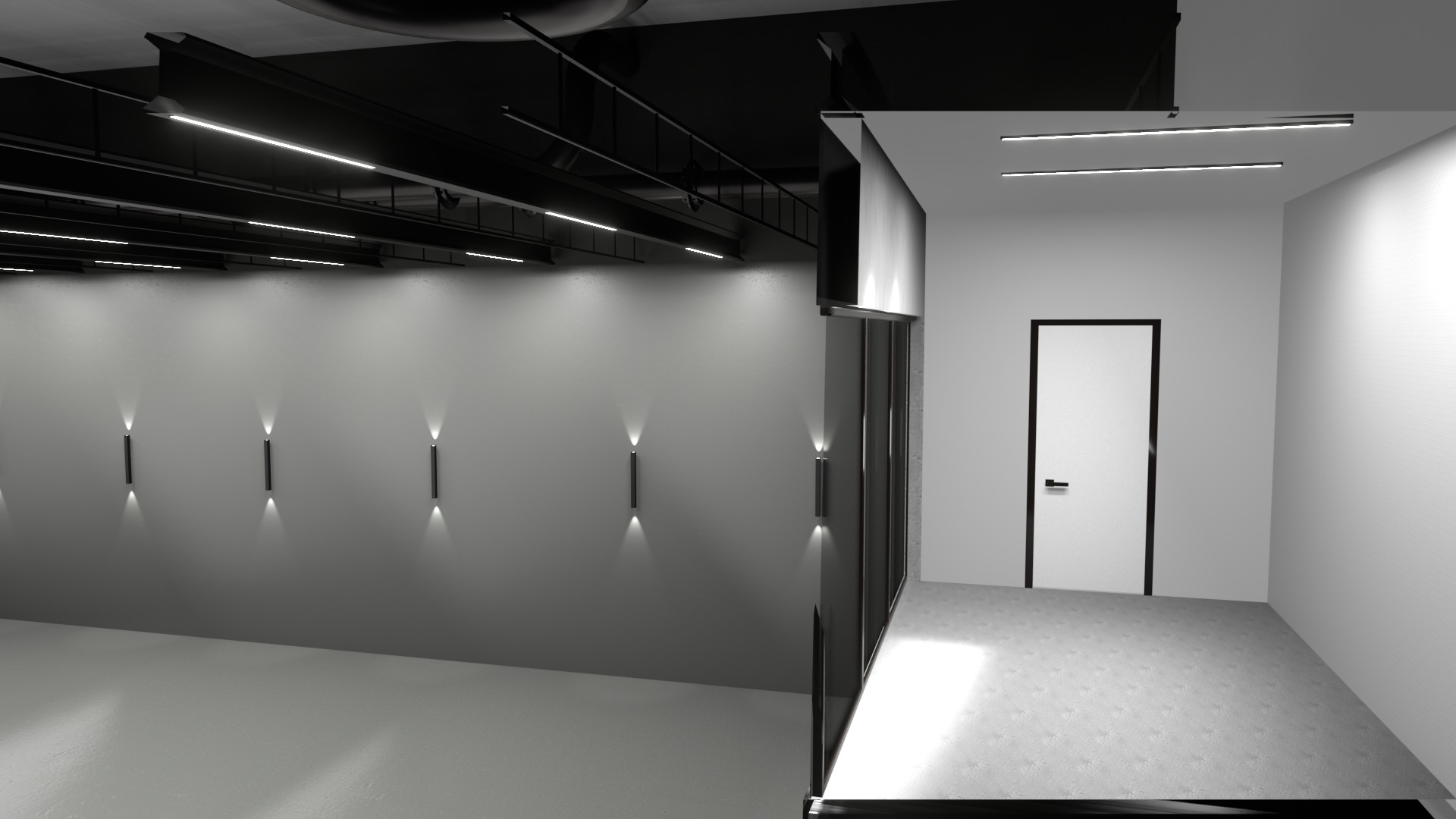 Office Warehouse car studio interior 3D model_11