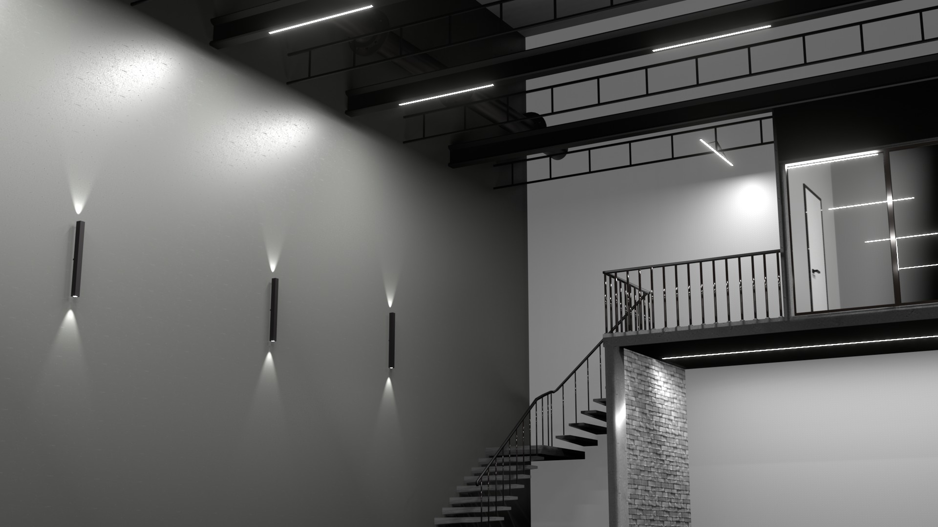 Office Warehouse car studio interior 3D model_4