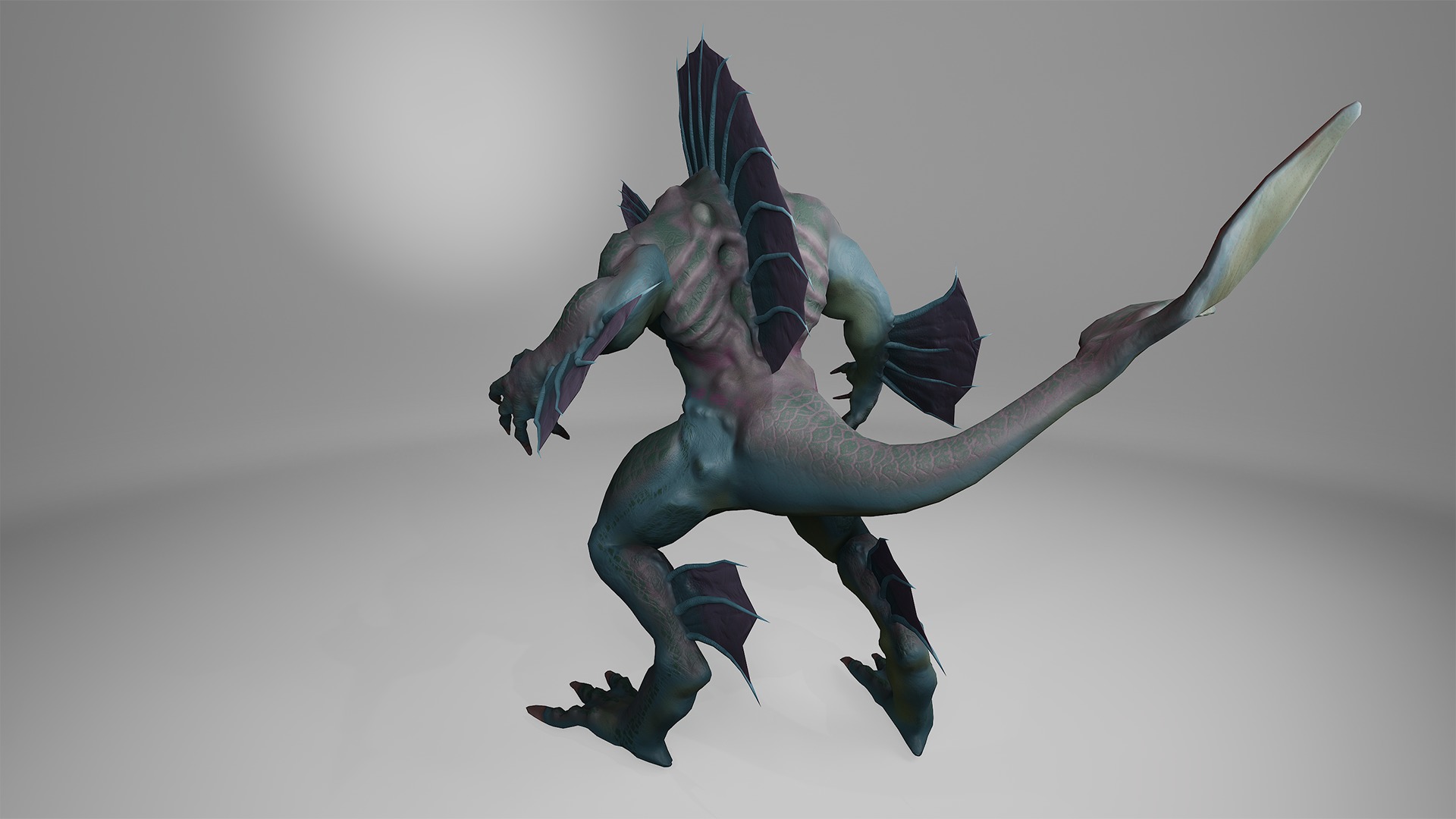 Tadpole Low-poly 3D model_6