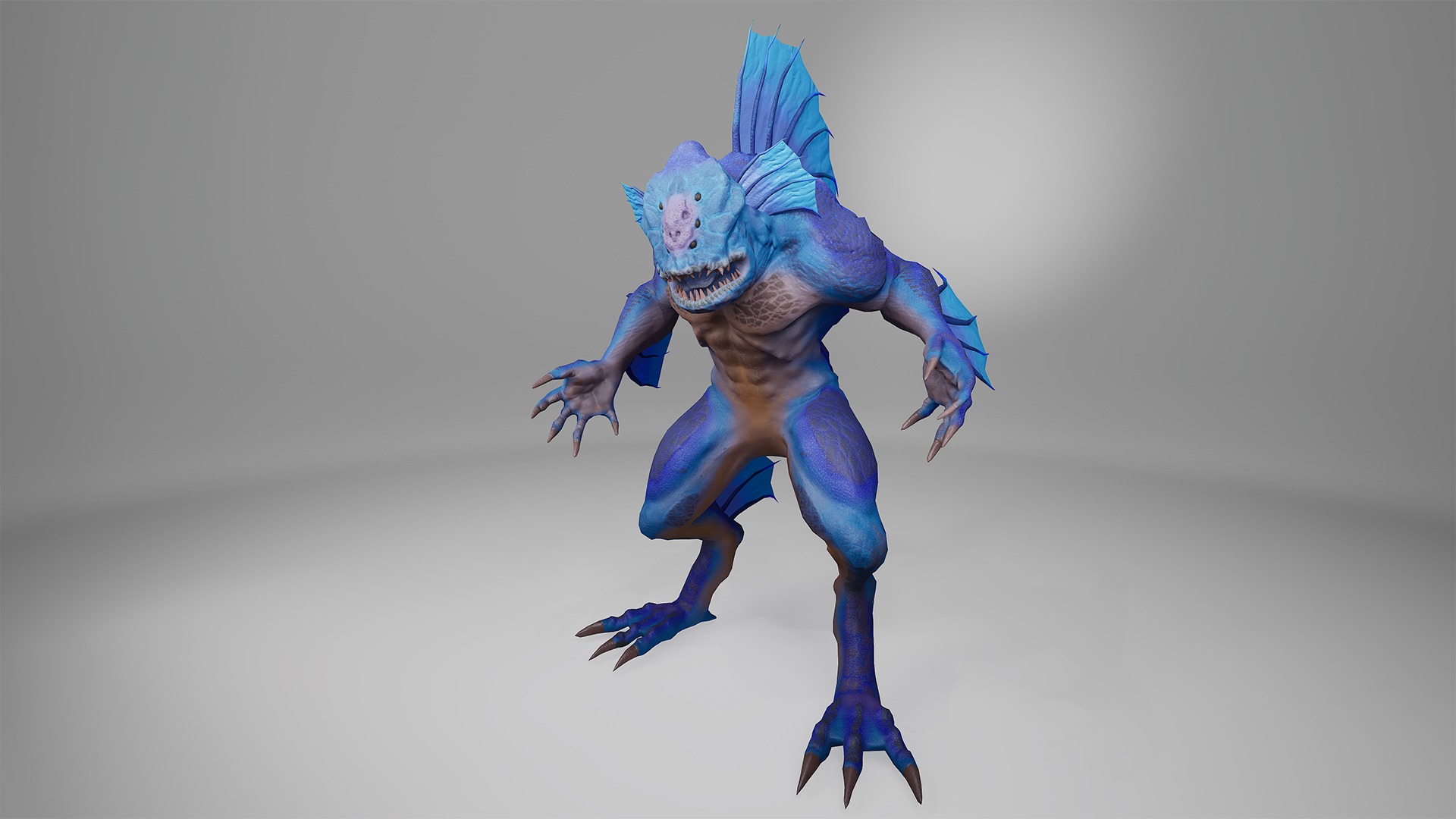 Tadpole Low-poly 3D model_2