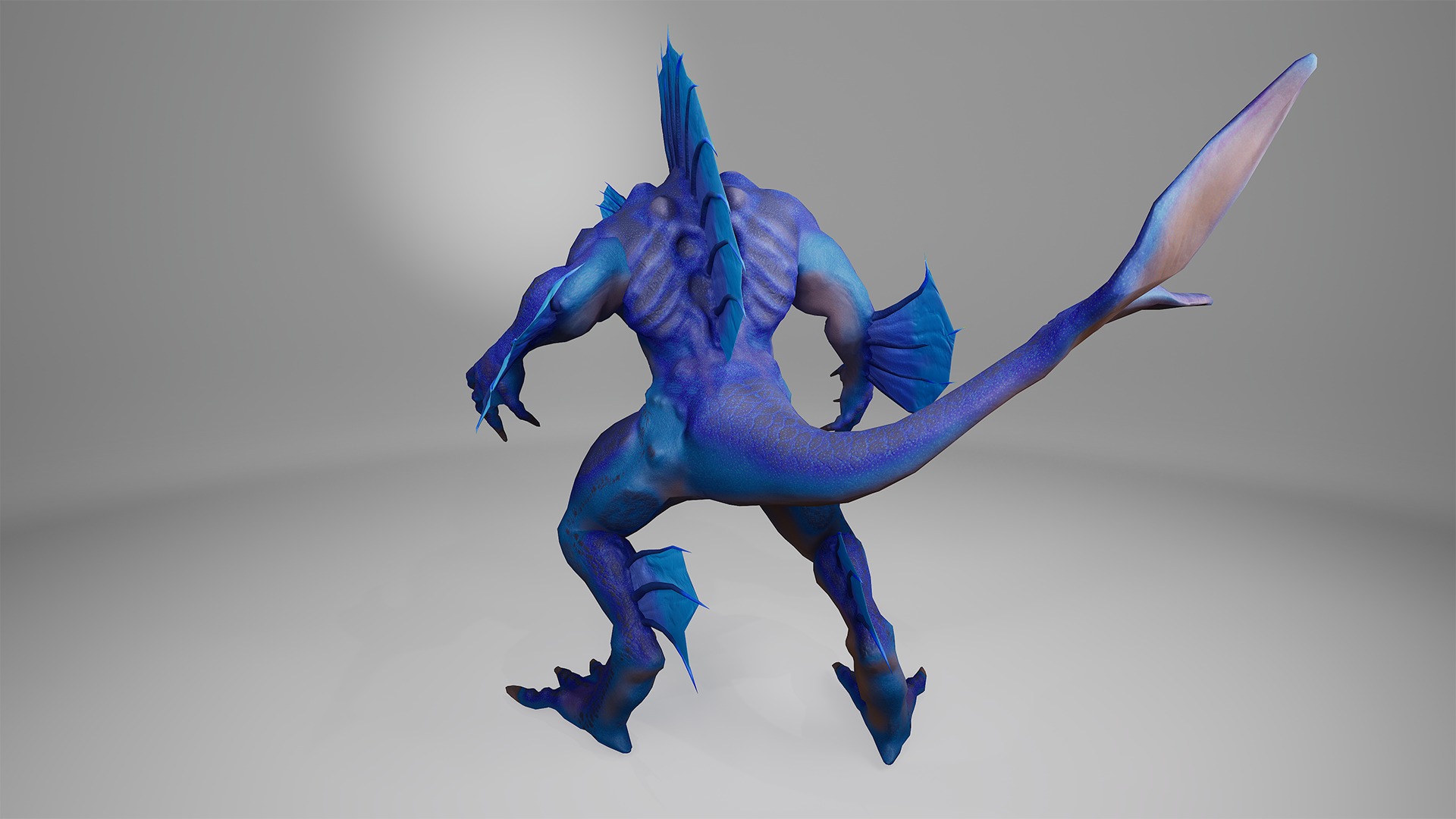 Tadpole Low-poly 3D model_3