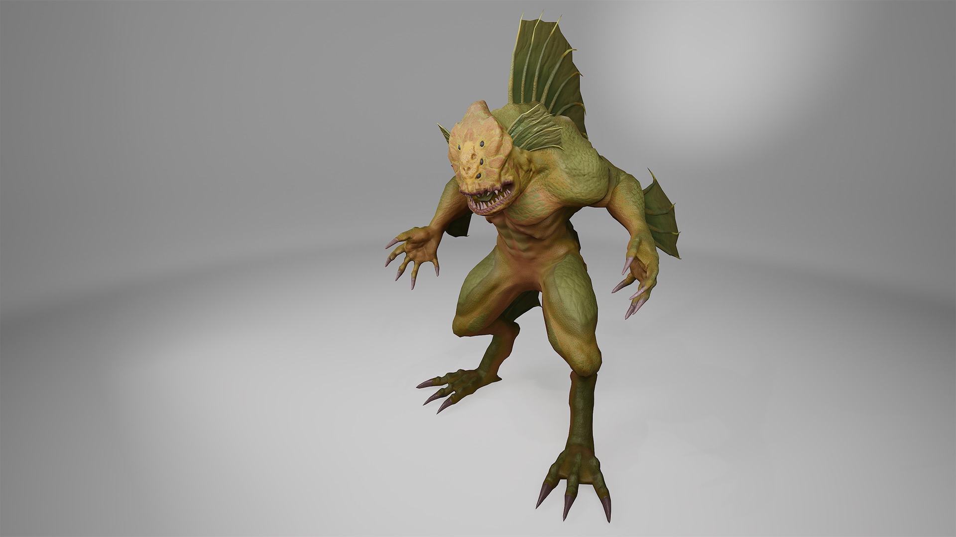 Tadpole Low-poly 3D model_8