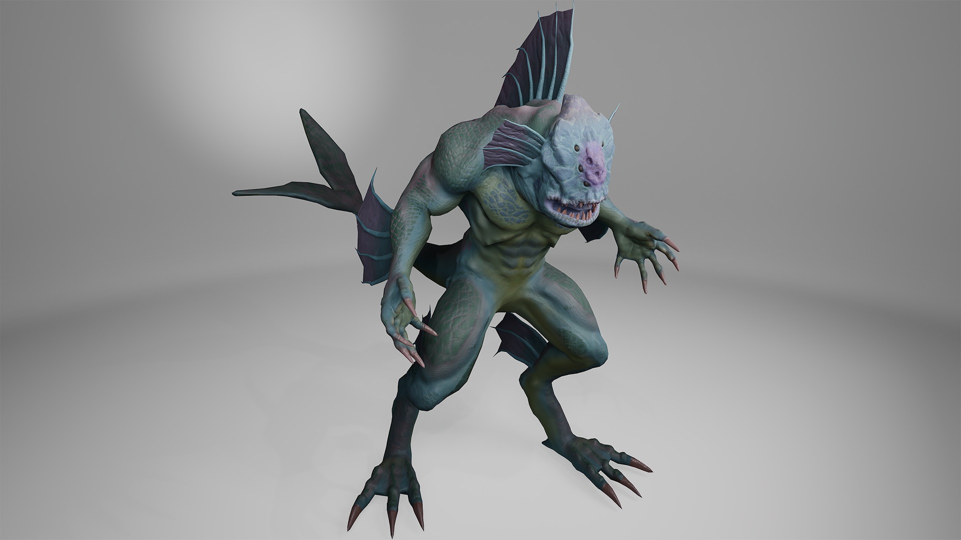 Tadpole Low-poly 3D model_4