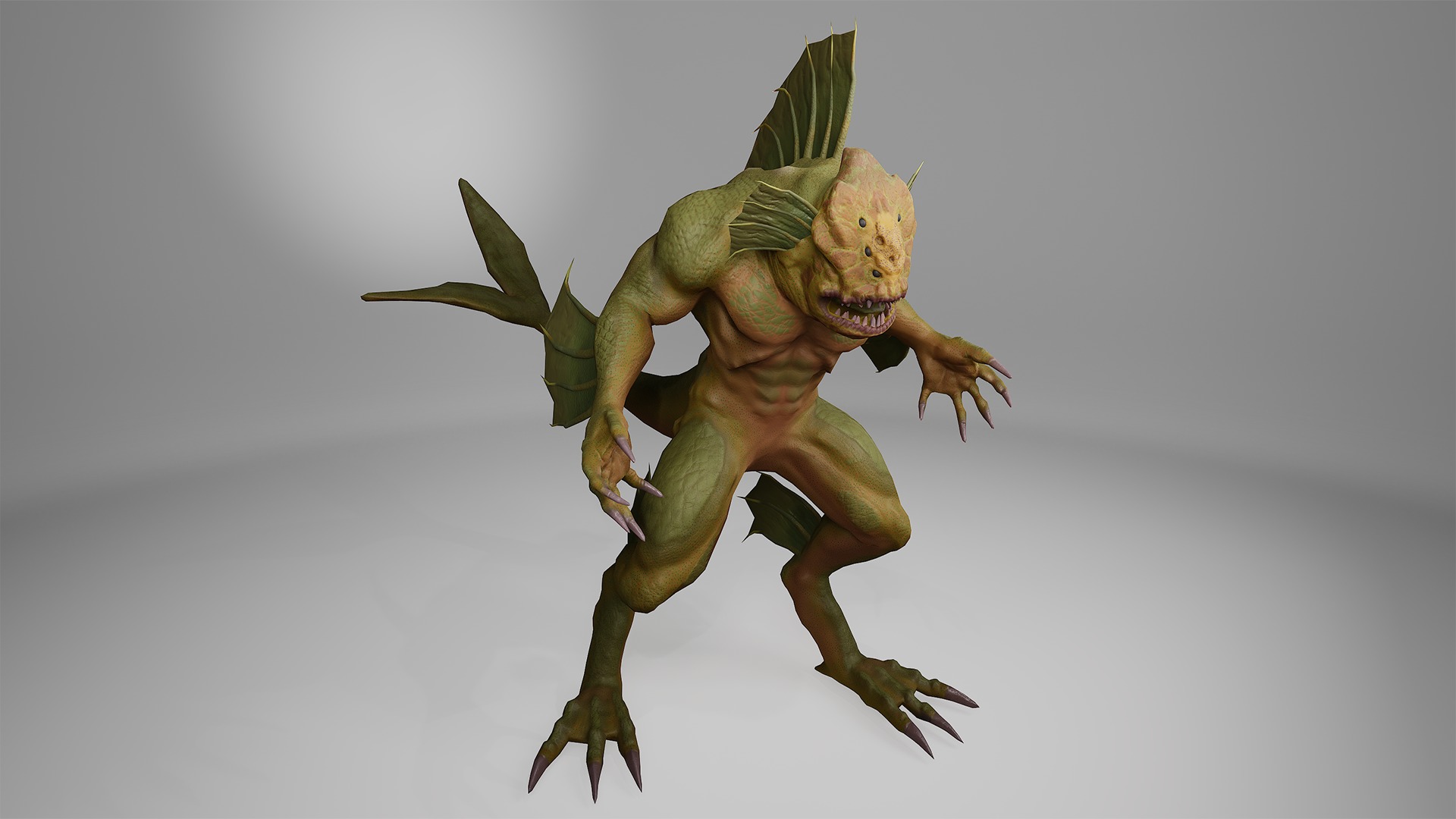 Tadpole Low-poly 3D model_7