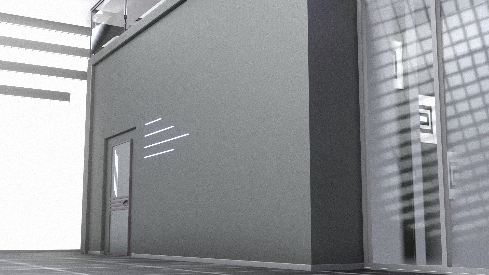 car STUDIO SCENE warehouse 3D future futuristic 3D model_10