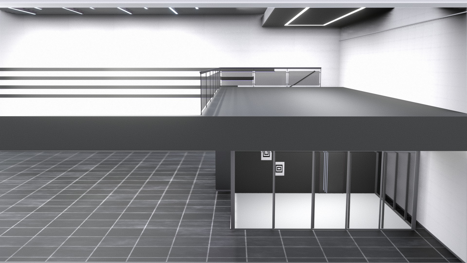 car STUDIO SCENE warehouse 3D future futuristic 3D model_8