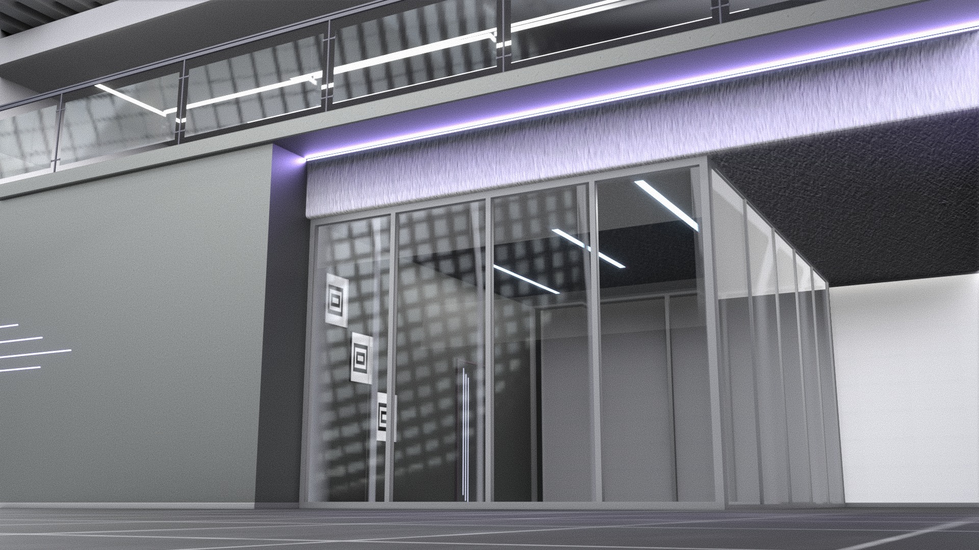 car STUDIO SCENE warehouse 3D future futuristic 3D model_6