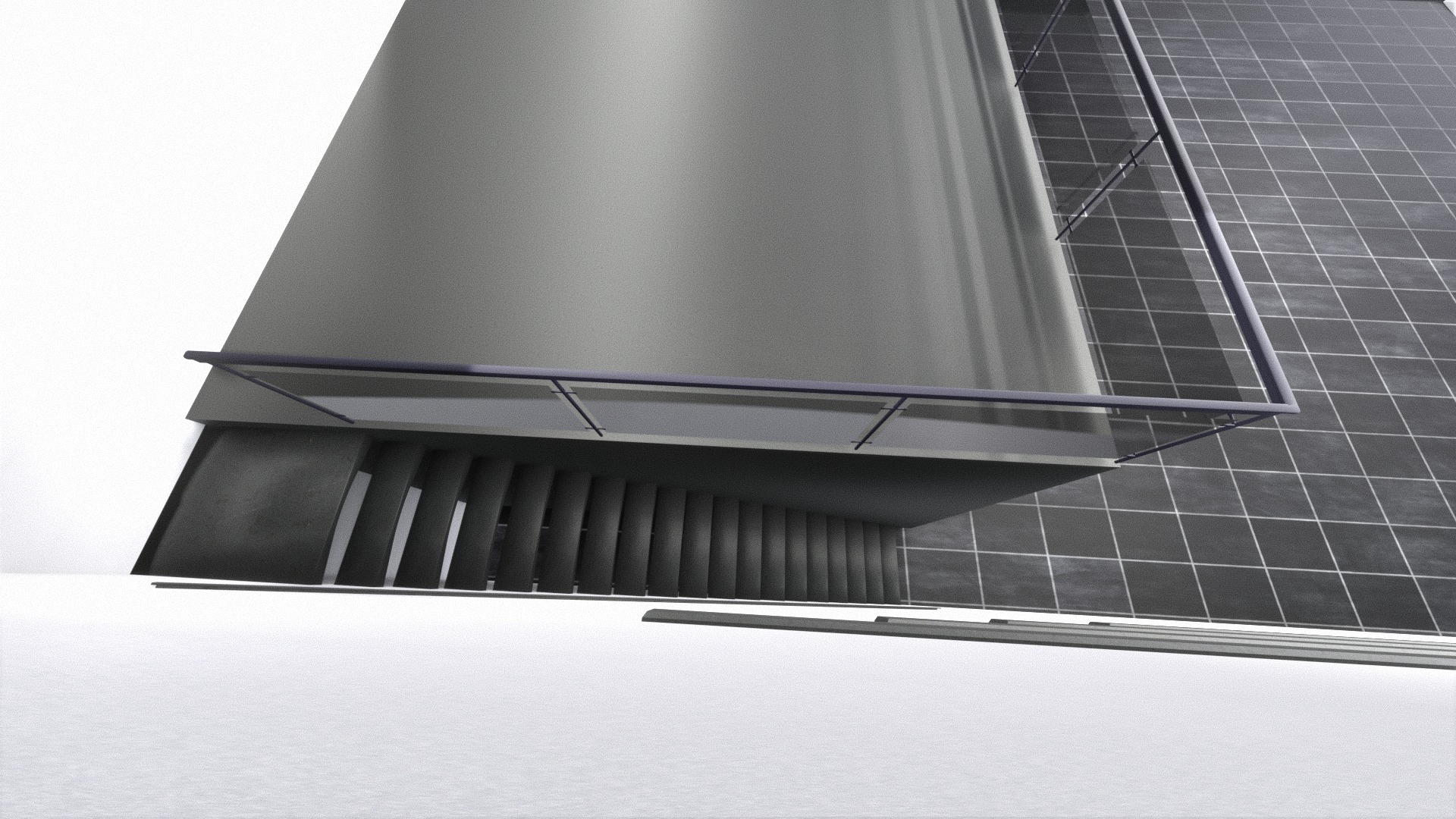 car STUDIO SCENE warehouse 3D future futuristic 3D model_7