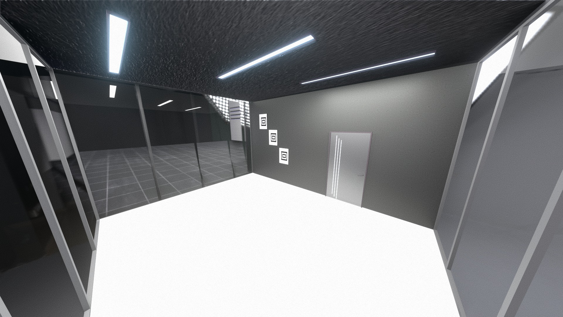 car STUDIO SCENE warehouse 3D future futuristic 3D model_5