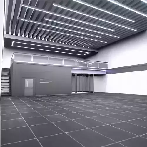car STUDIO SCENE warehouse 3D  future futuristic 3D model