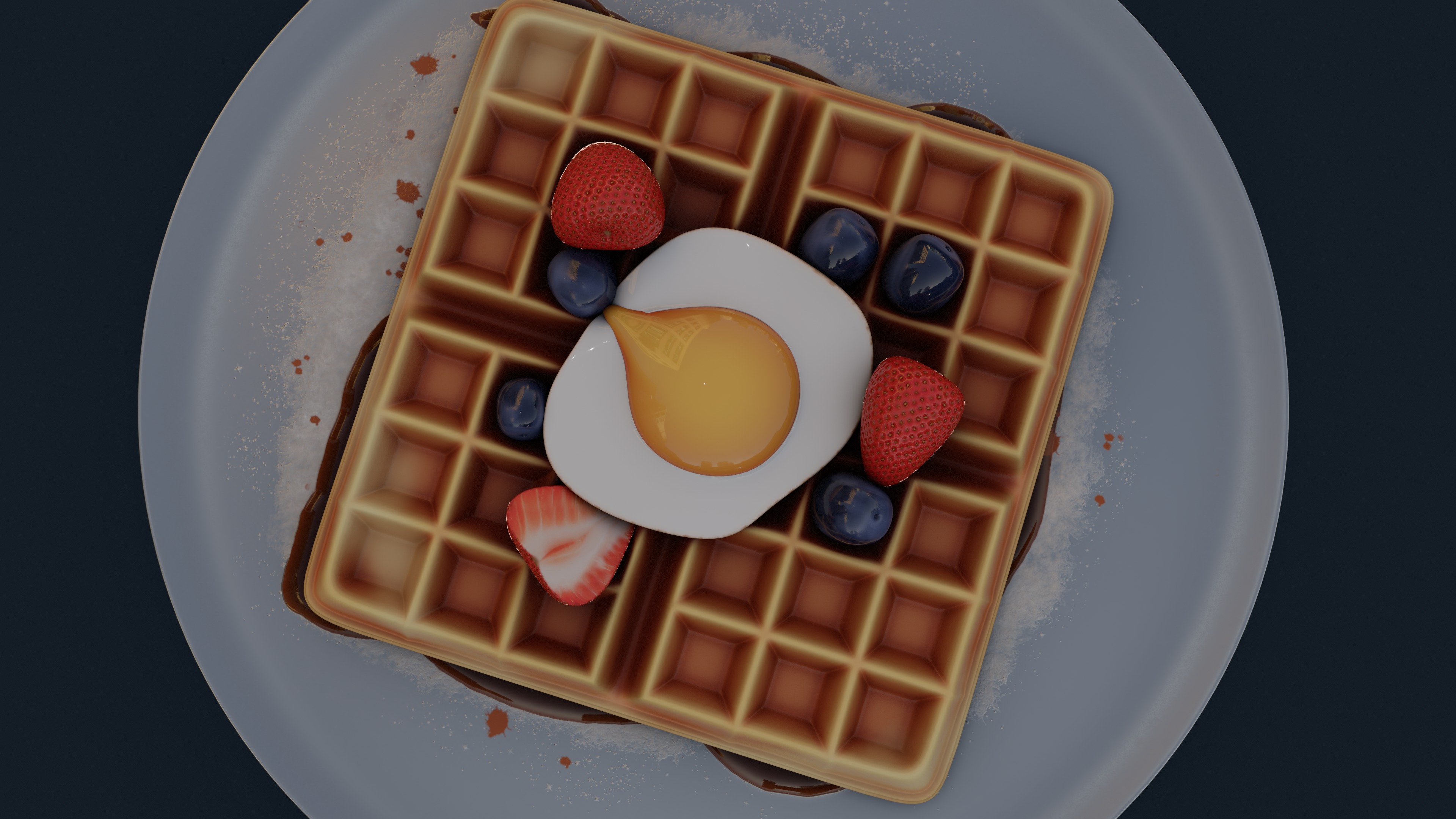 Waffles 3D model_7