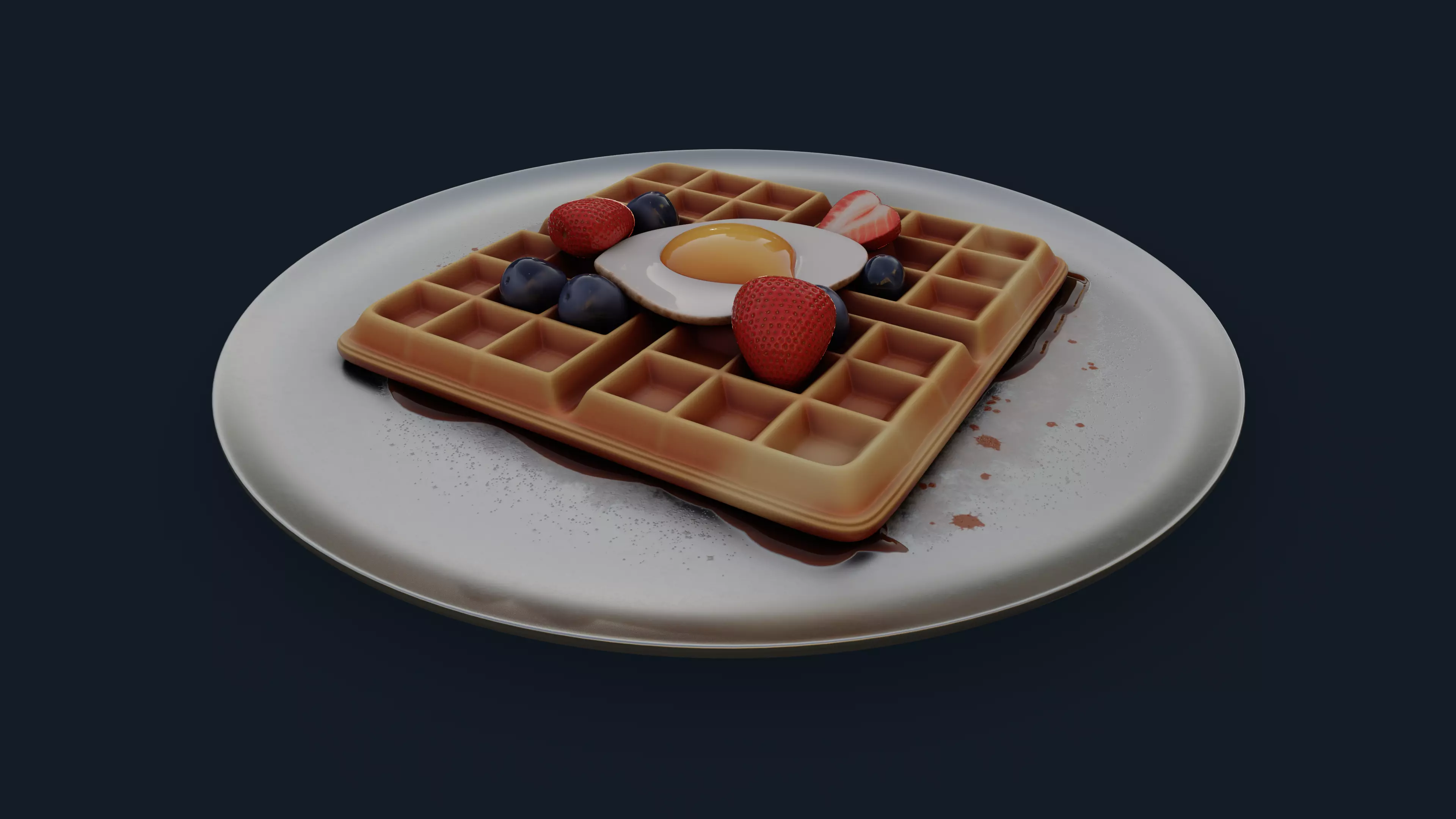Waffles 3D model_0