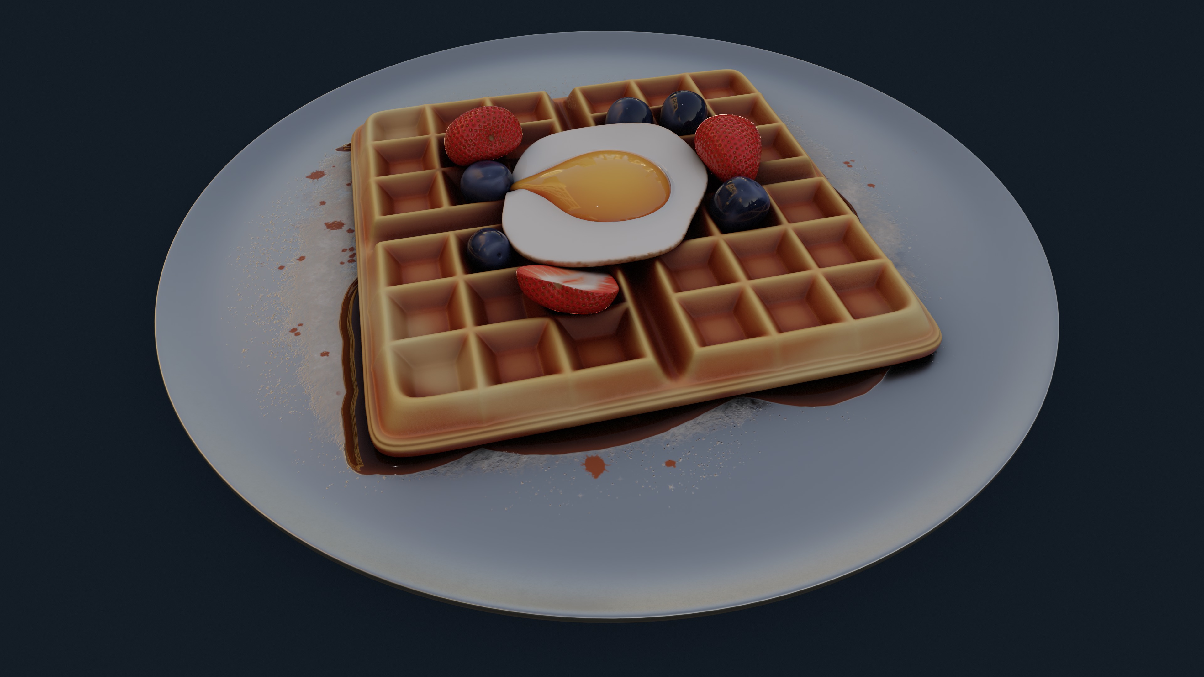 Waffles 3D model_6
