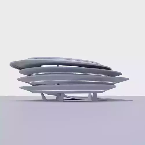 Future Parking Garage futuristic building 3D model