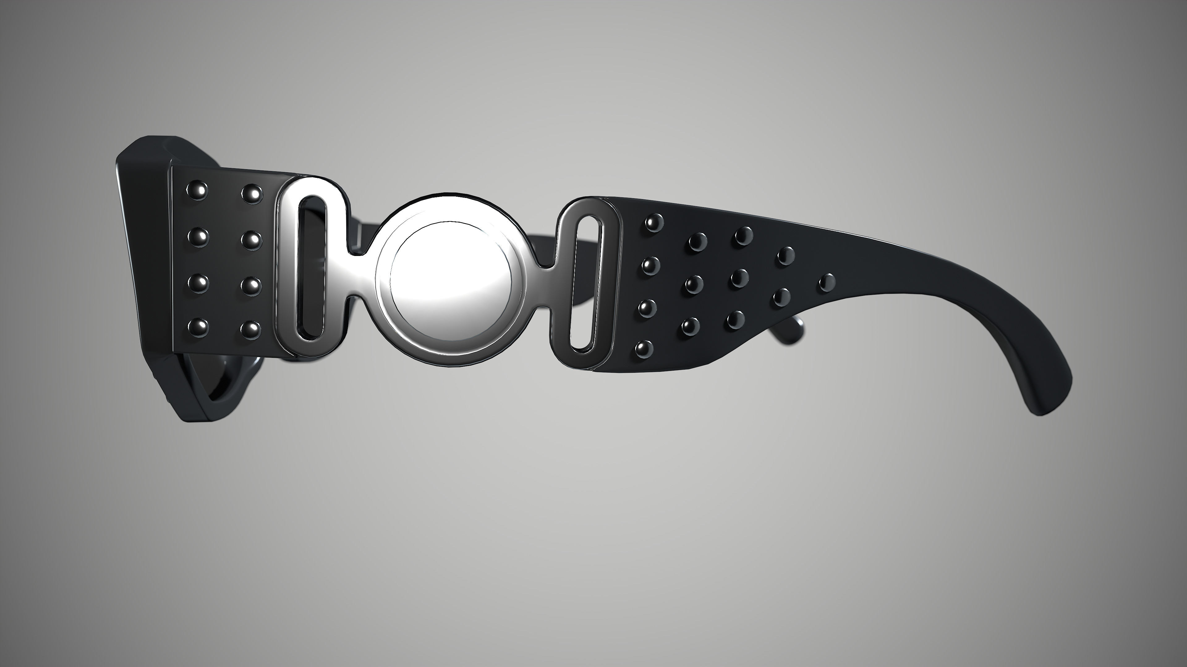 Sunglasses Black Frame Low-poly 3D model_4