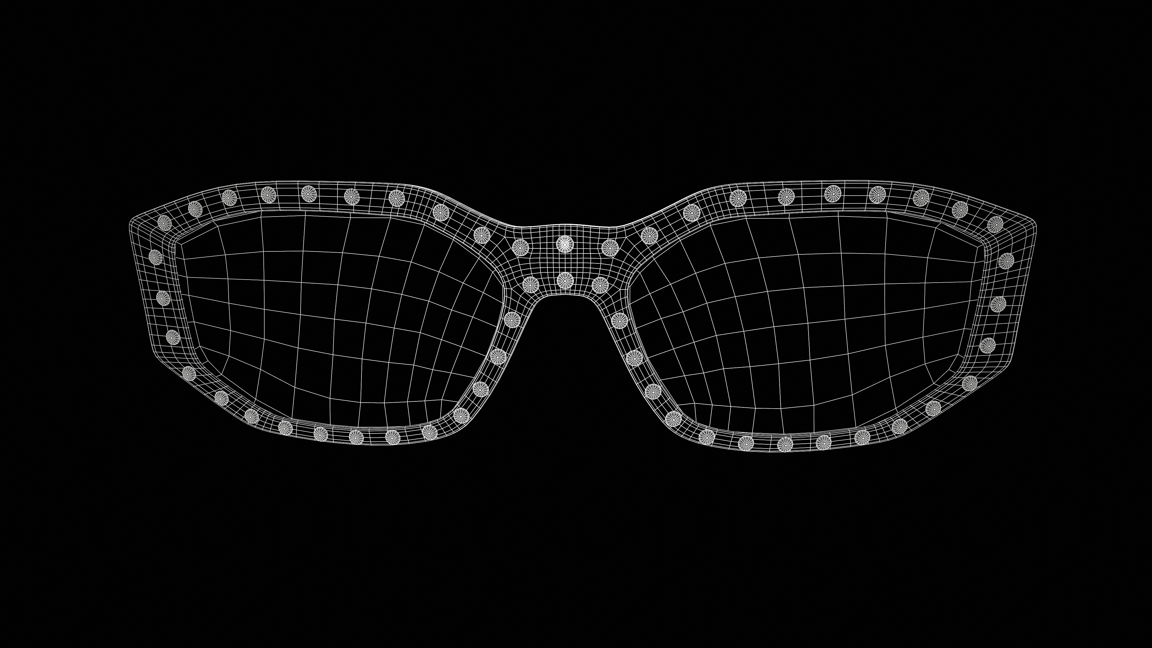 Sunglasses Black Frame Low-poly 3D model_7