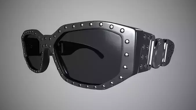 Sunglasses Black Frame Low-poly 3D model