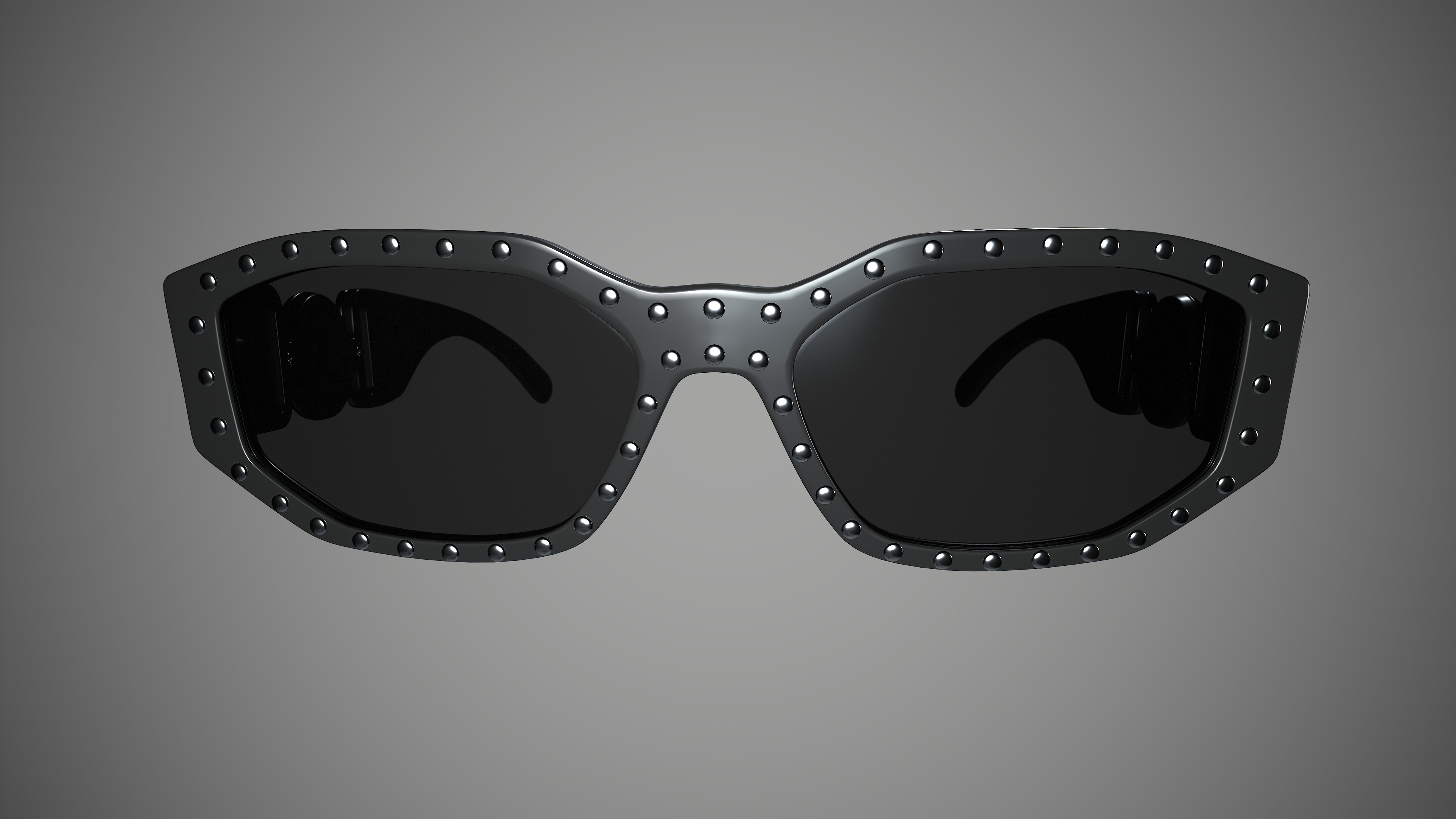 Sunglasses Black Frame Low-poly 3D model_6