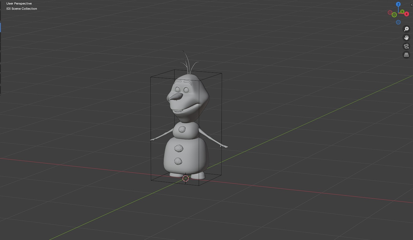 olaf character Low-poly 3D model_5