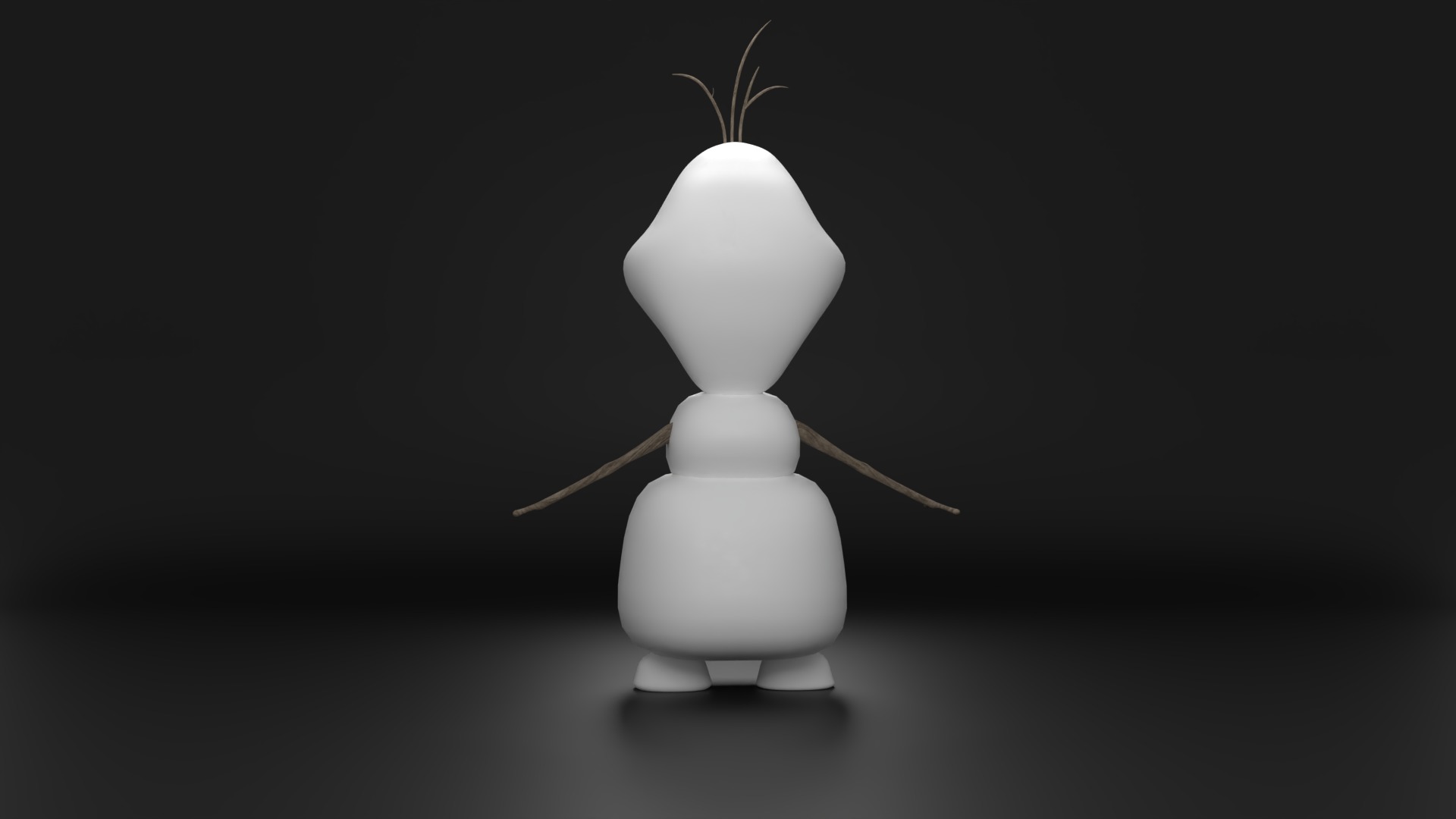 olaf character Low-poly 3D model_2