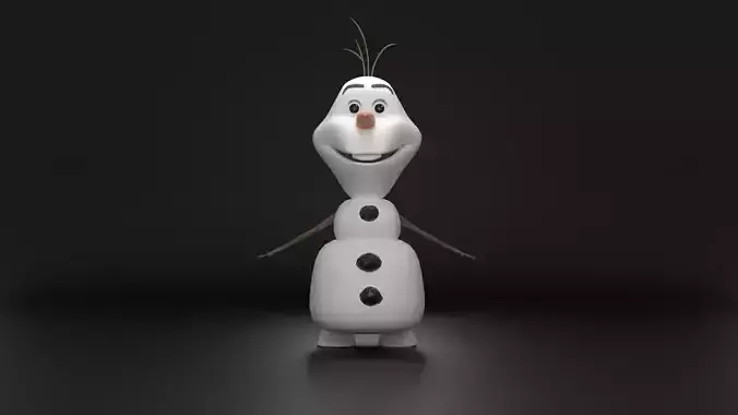 olaf character Low-poly 3D model
