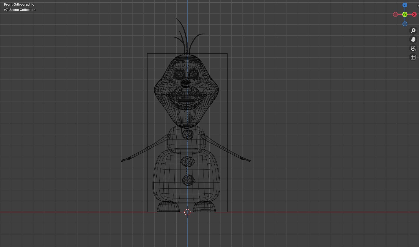 olaf character Low-poly 3D model_6